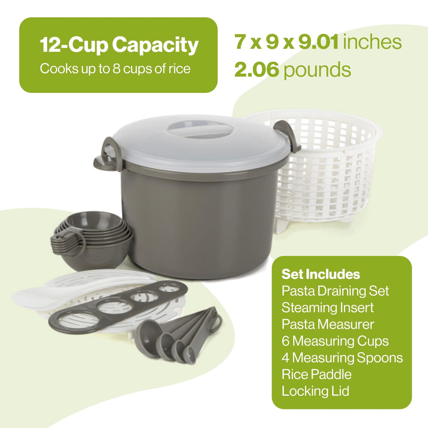 Progressive Microwaveable Rice and Pasta Cooker Set