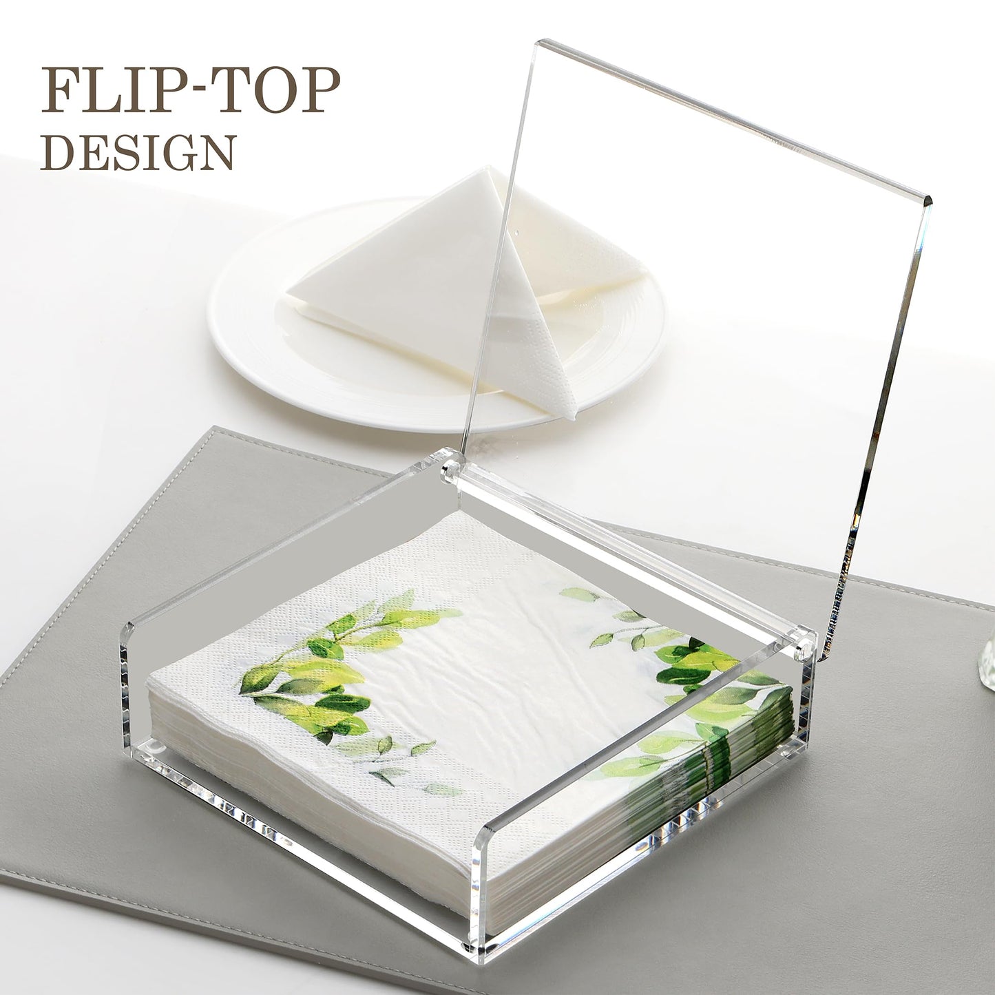 DINGHUO Acrylic Napkin Holder for Kitchen Decor