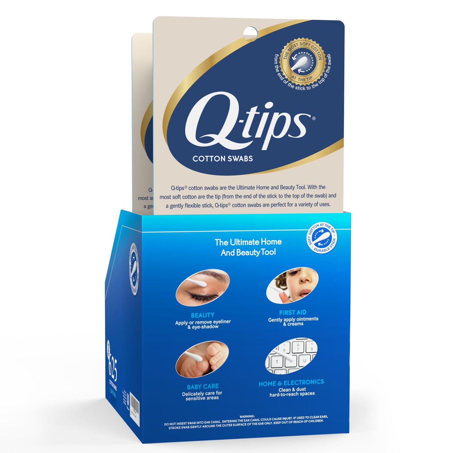 Q-Tips Cotton Swabs 625 Count 2-Pack