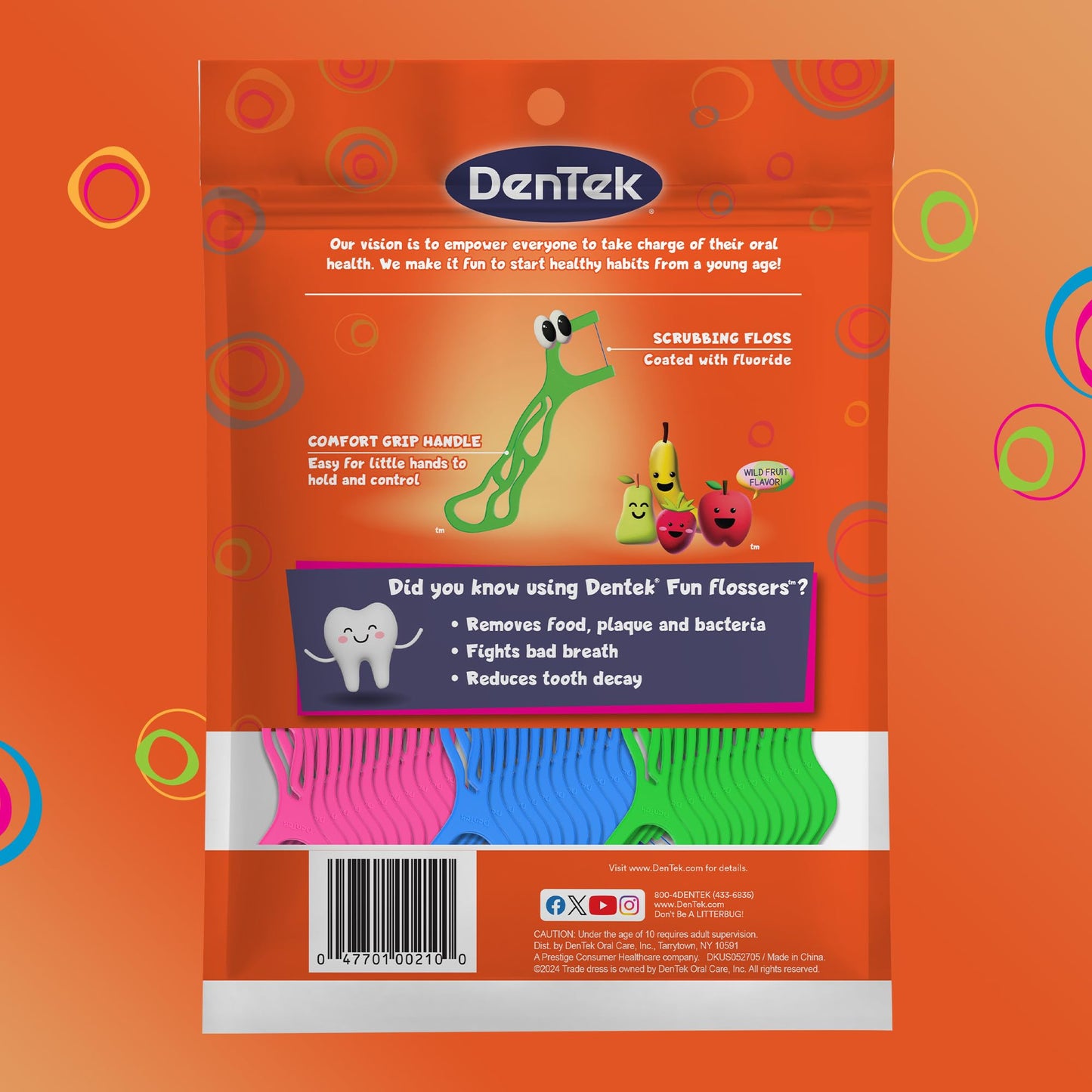 DenTek Kids Fun Flossers, 75 Count Pack