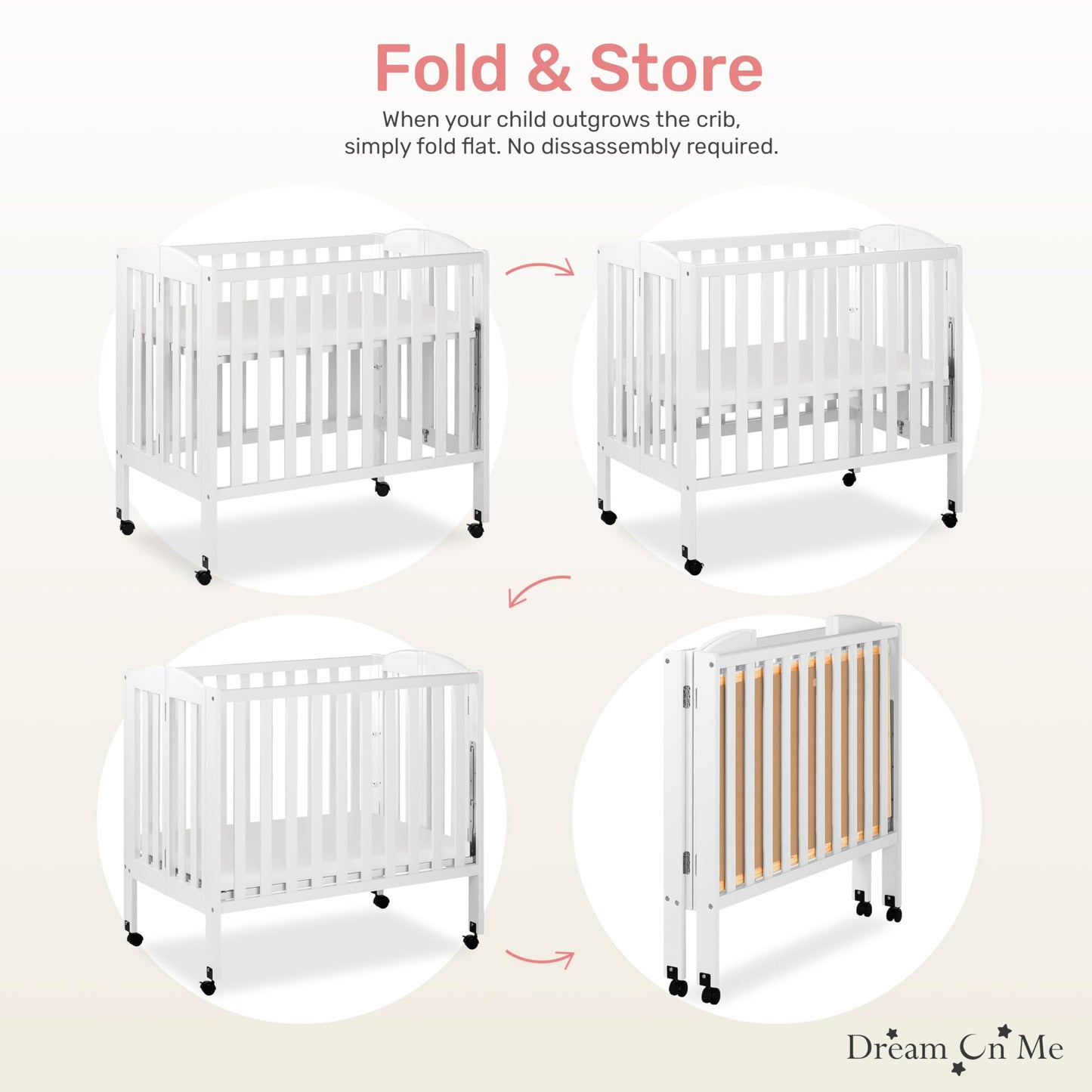 Dream On Me 3-in-1 Portable Folding Crib