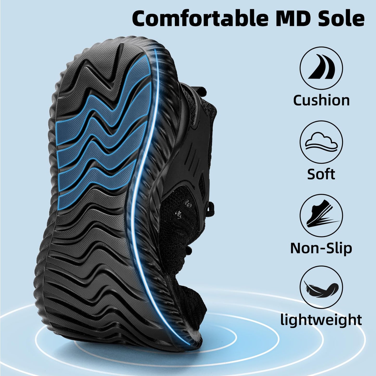 SDolphin Men's Slip-On Athletic Sneakers