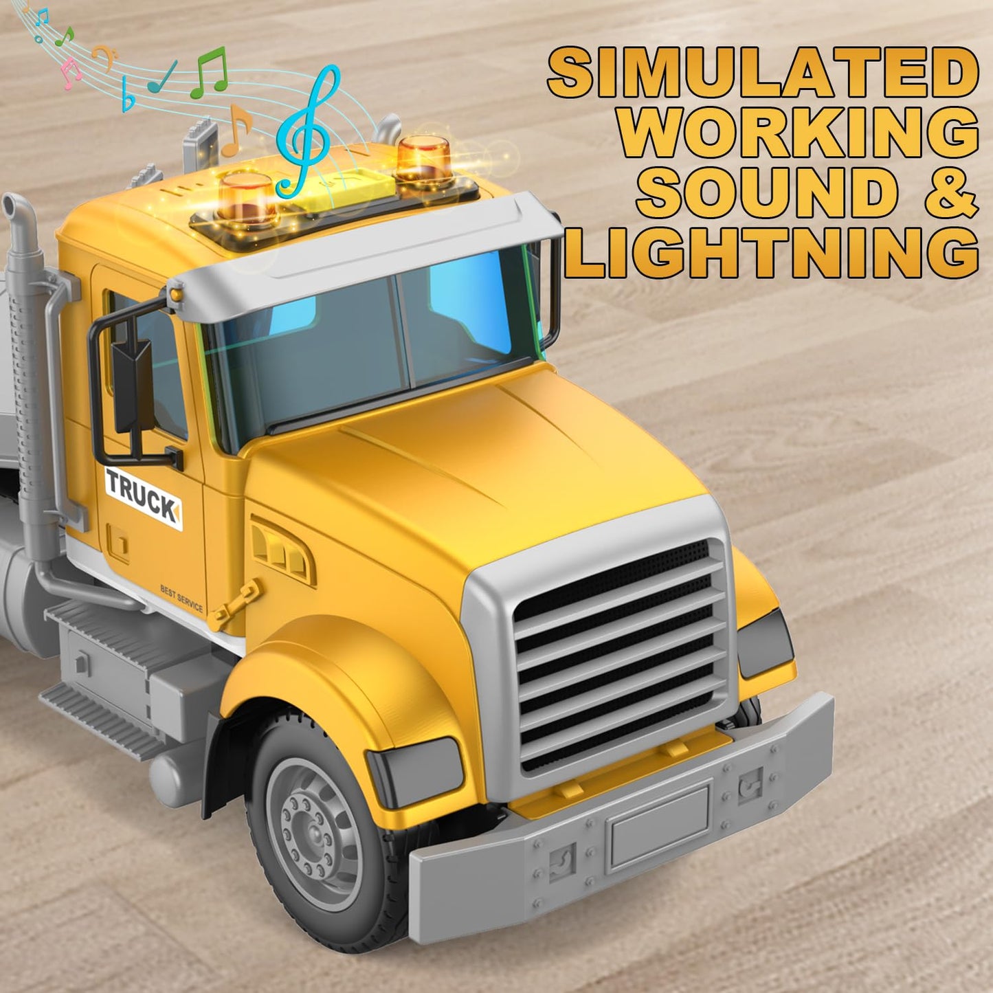 DOWELLIN Large Police Truck Toy for Kids