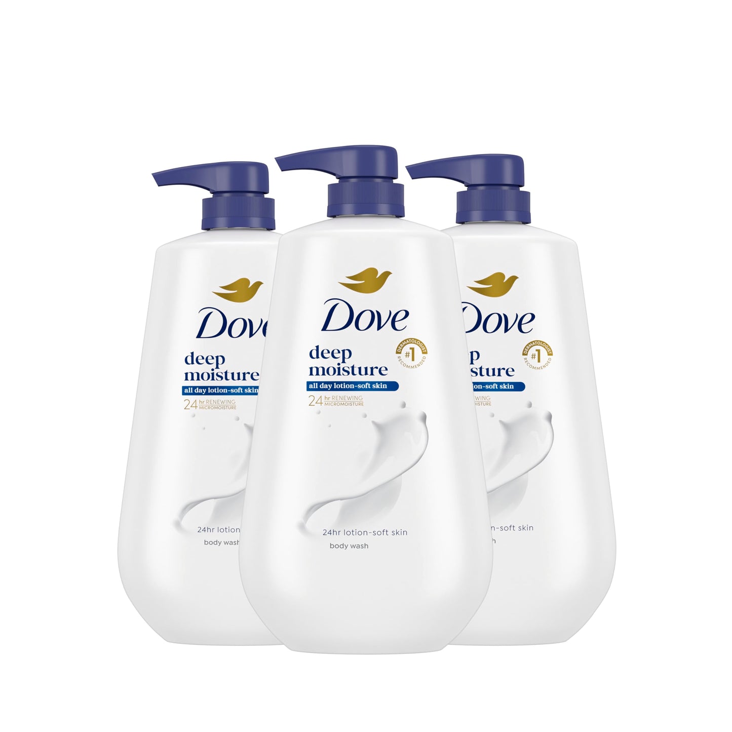 Dove Deep Moisture Body Wash with Pump 3 Pack