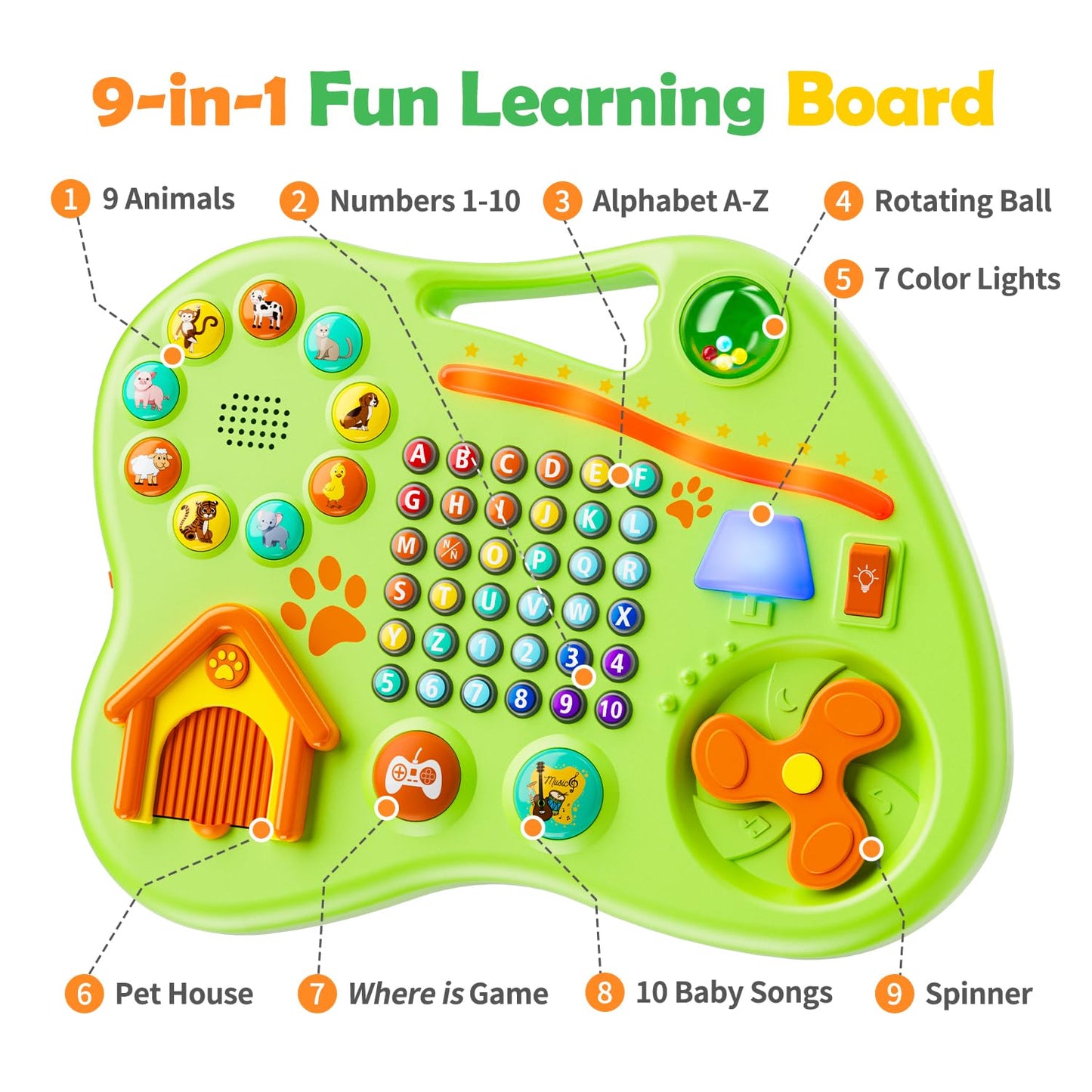 9-in-1 Montessori Musical Toy for Toddlers