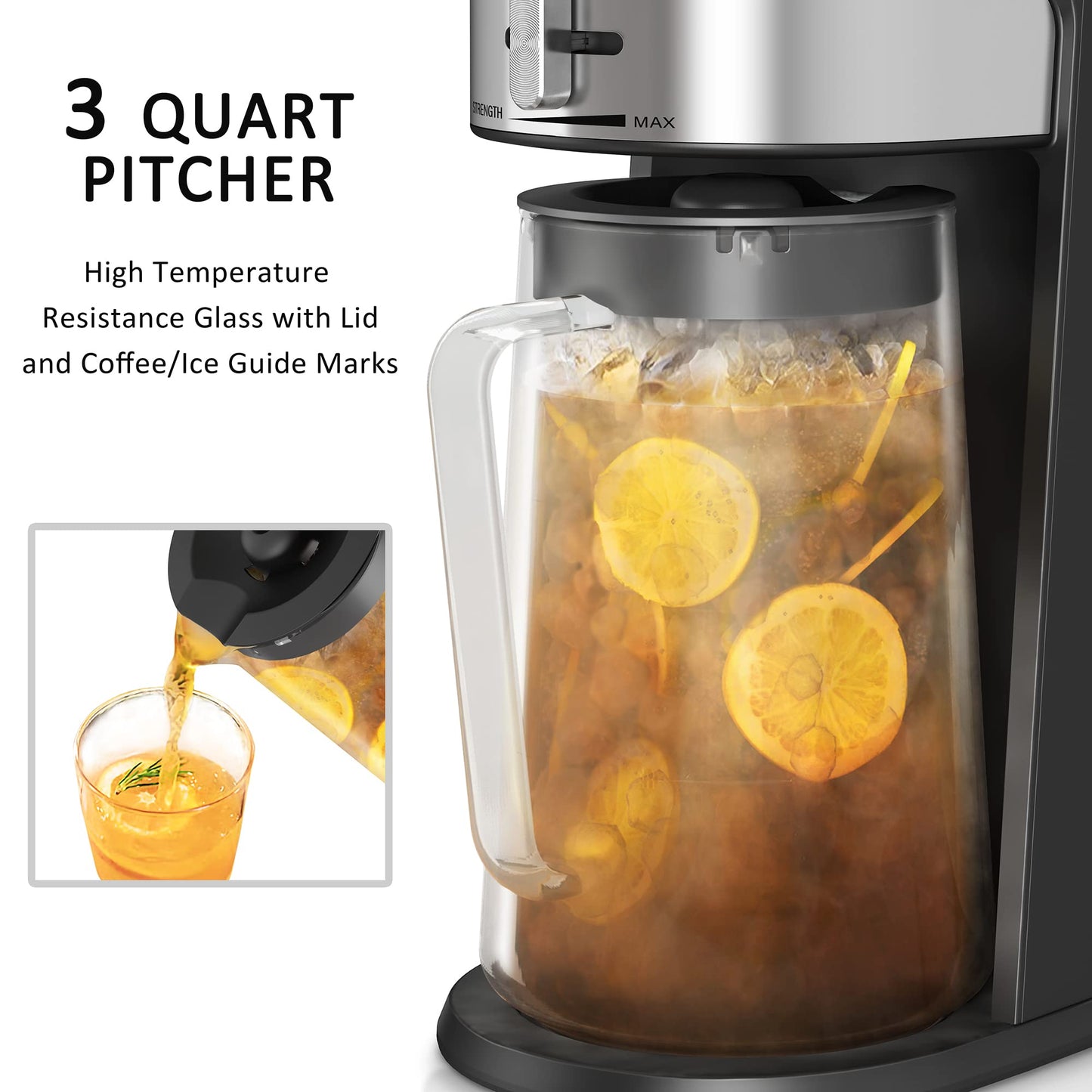 wirsh Iced Tea and Coffee Maker with Pitcher