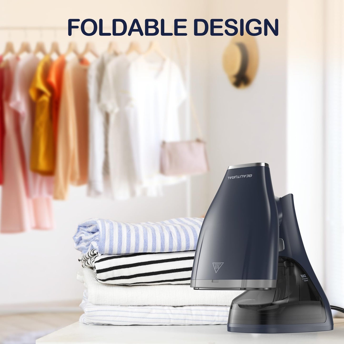 BEAUTURAL Handheld Garment Steamer, 1500W Fast Heat