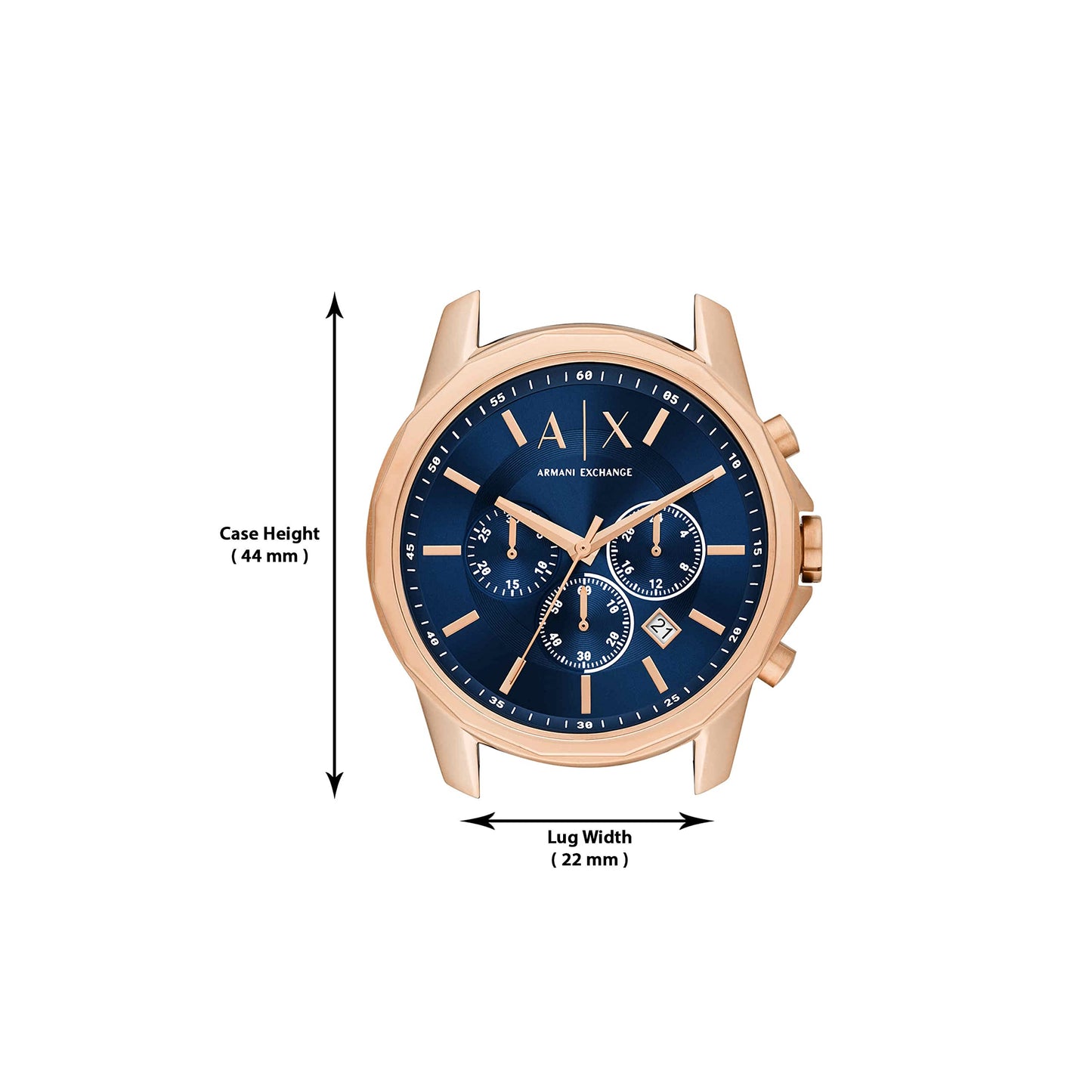 A|X ARMANI EXCHANGE Men's Chronograph Stainless Steel and Leather Watch (Model: A|X1723)
