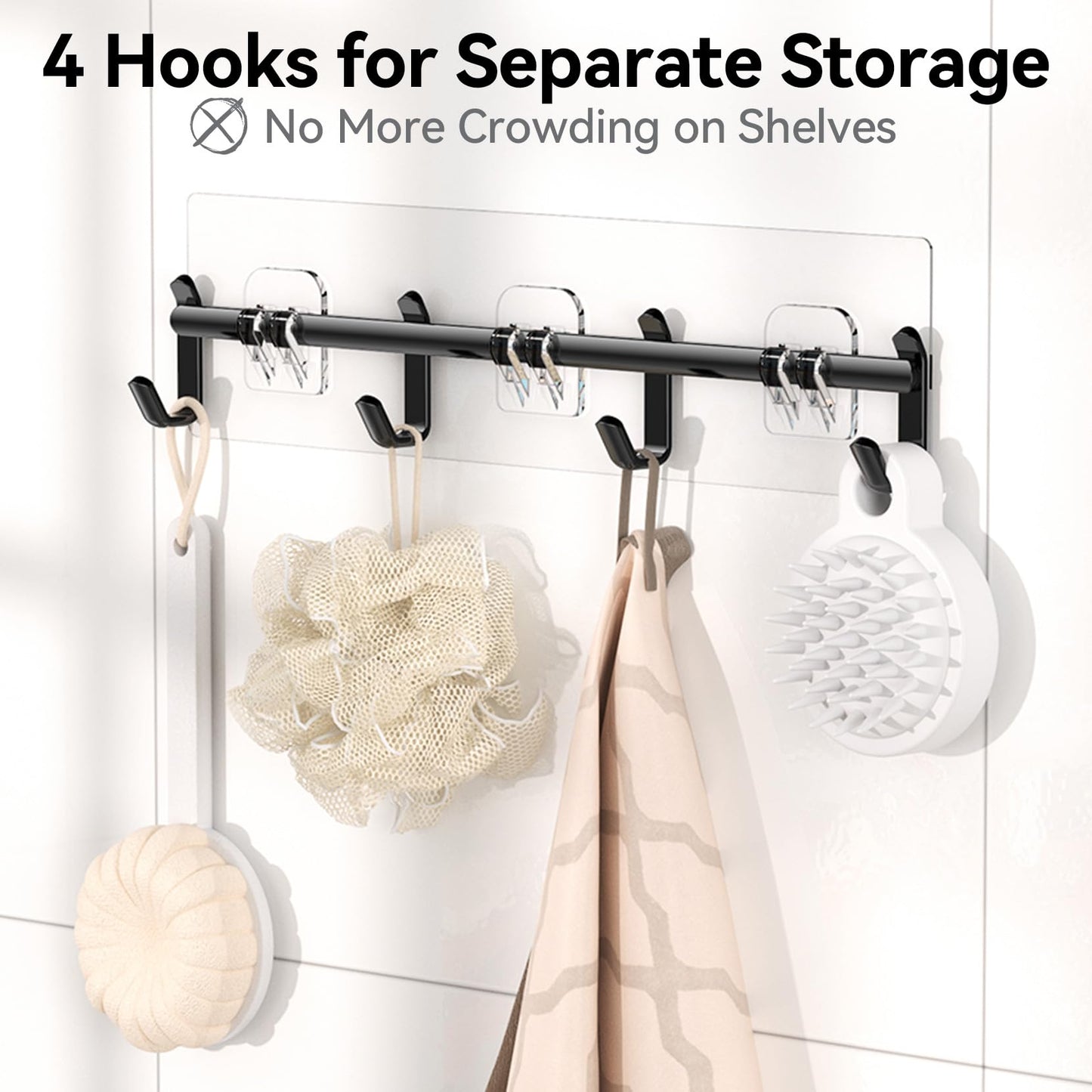 6 Pack Shower Caddy Organizer with Hooks