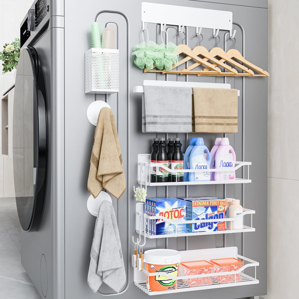8 Pack Magnetic Metal Surface Storage Shelves