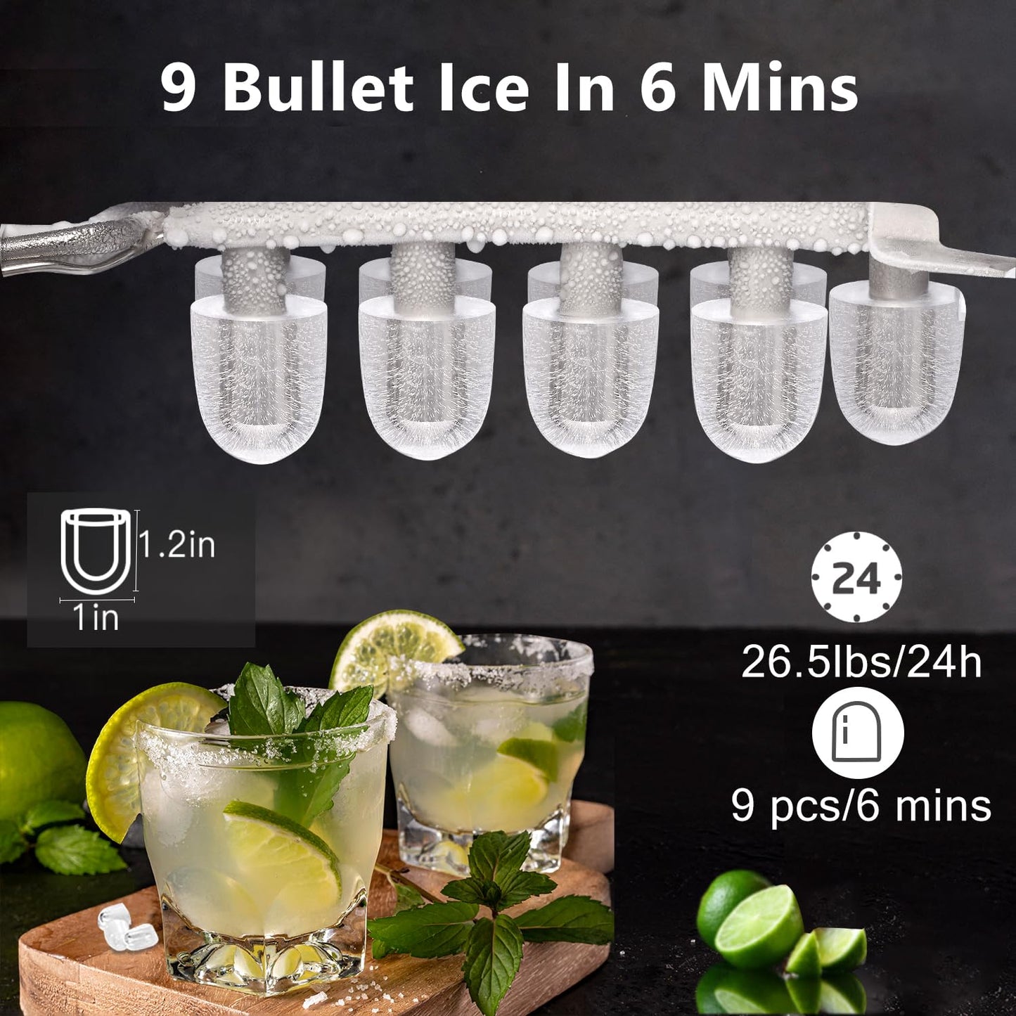Joy Pebble Portable Stainless Steel Ice Maker