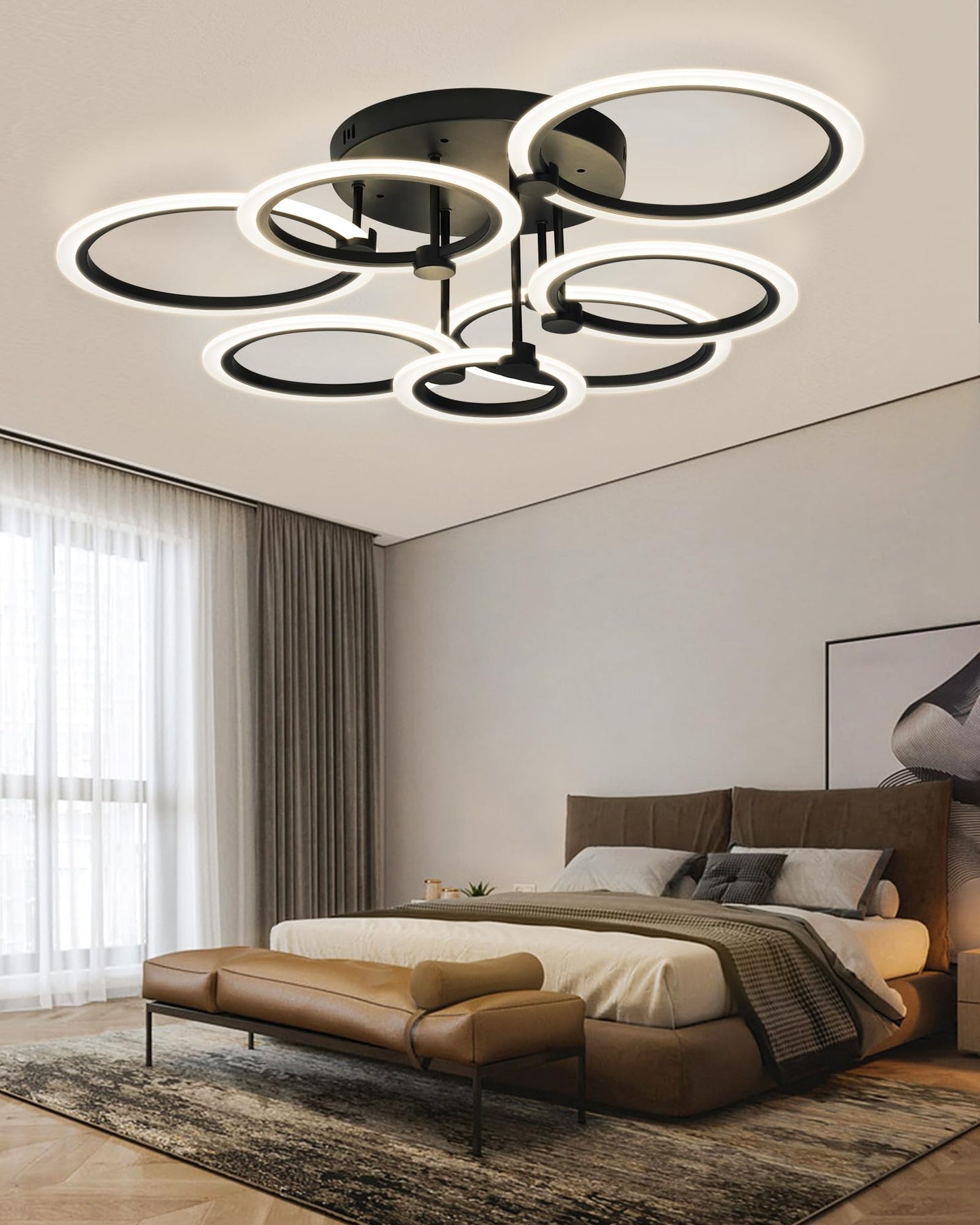 Dimmable LED Flush Mount Ceiling Light by SEABLE