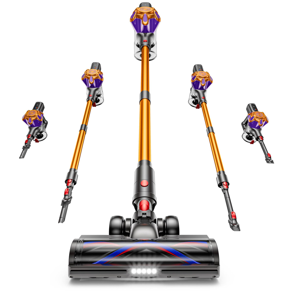 Cordless 580W Stick Vacuum Cleaner with Long Runtime