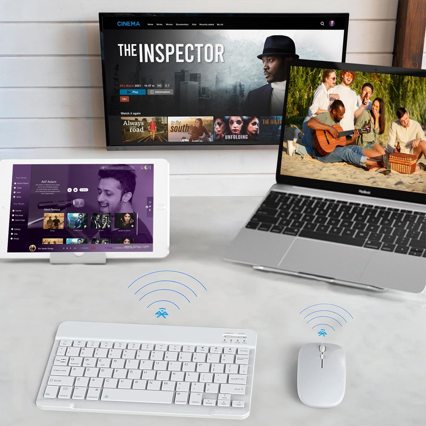 Wireless Bluetooth Keyboard and Mouse Combo