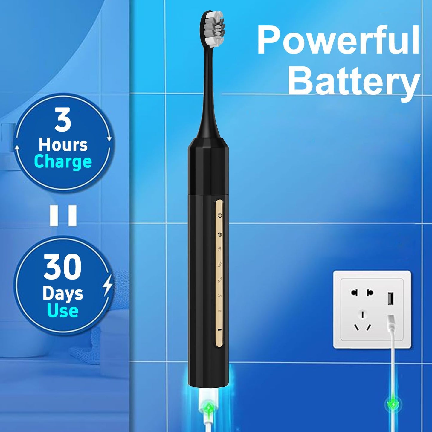 Fairir Sonic Electric Toothbrush with 10 Heads