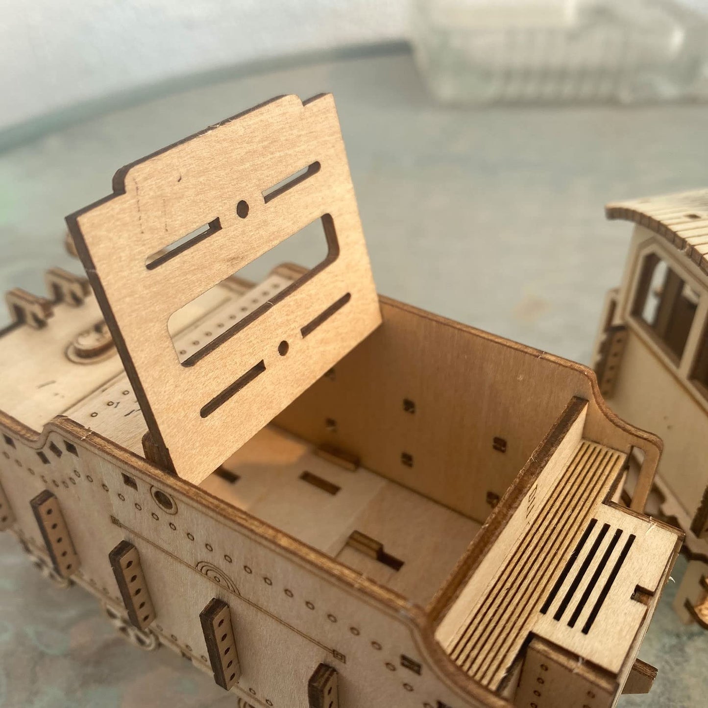 DIY 3D Wooden Train Puzzle Model Kit