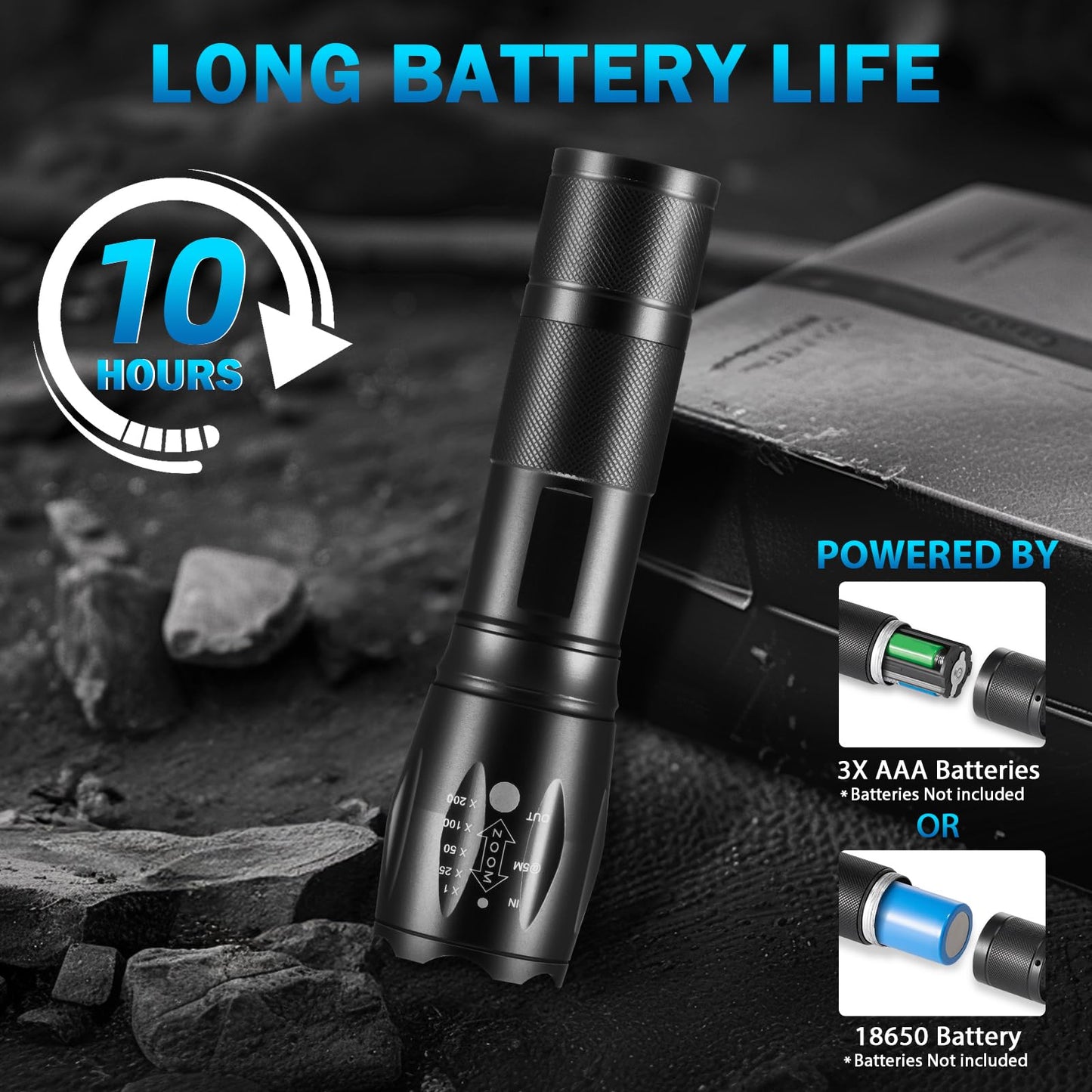 6 Pack High Lumens LED Tactical Flashlights