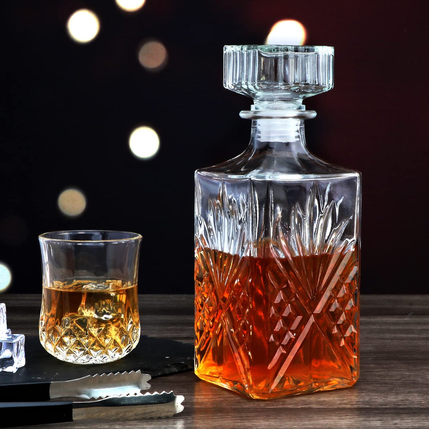 31oz Glass Whiskey Decanter Set for Spirits