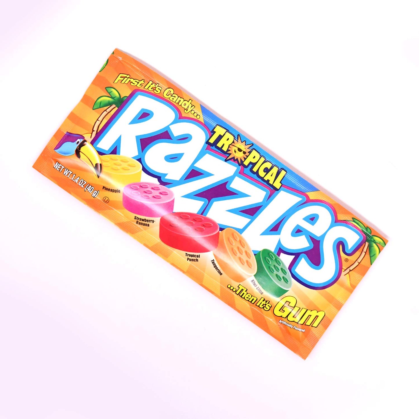 Razzles Tropical Flavor Candy/Gum - 24 Pack