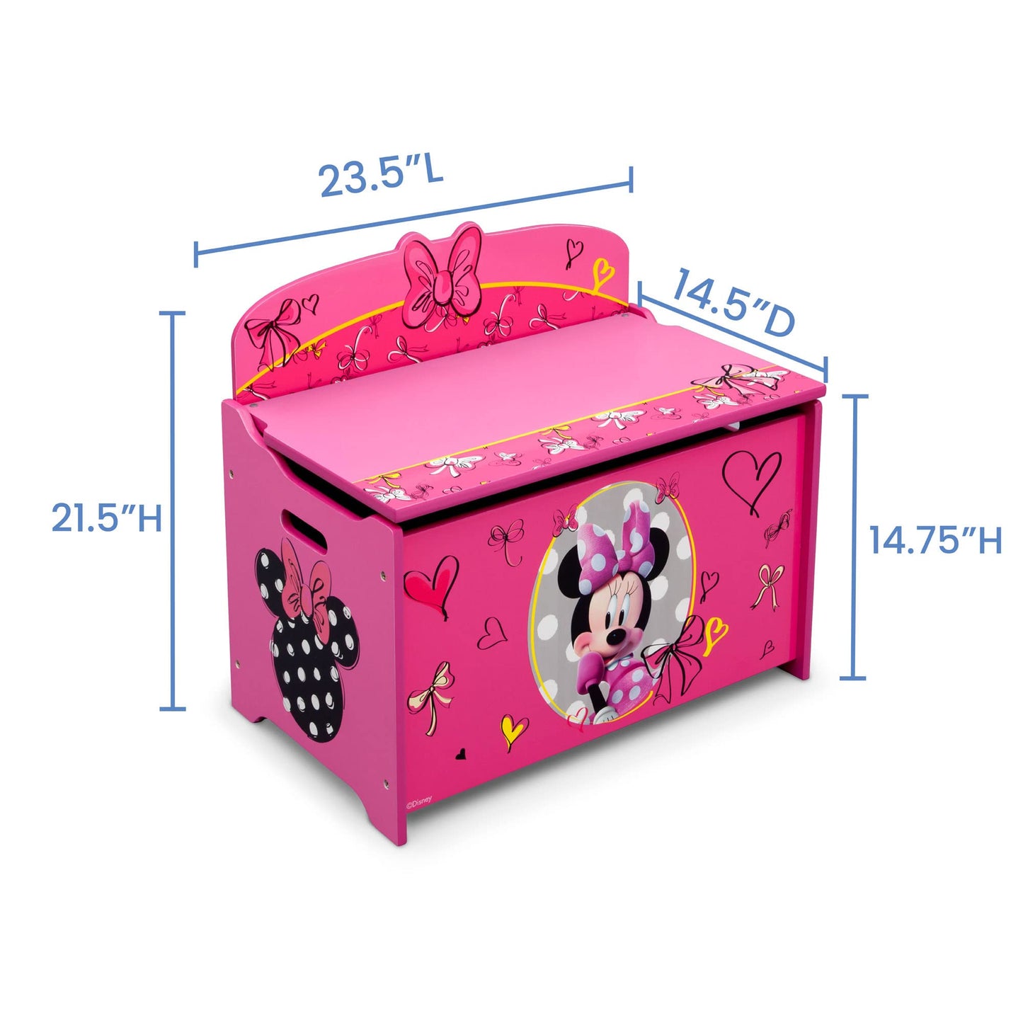 Delta Children Minnie Mouse Deluxe Toy Box