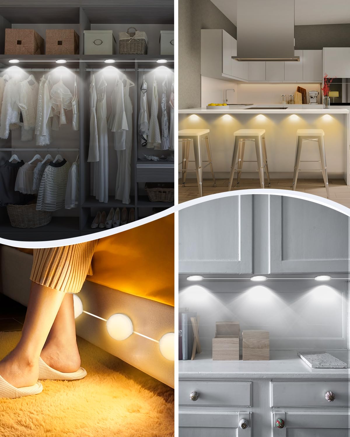 Dimmable Bluetooth LED Under Cabinet Lights