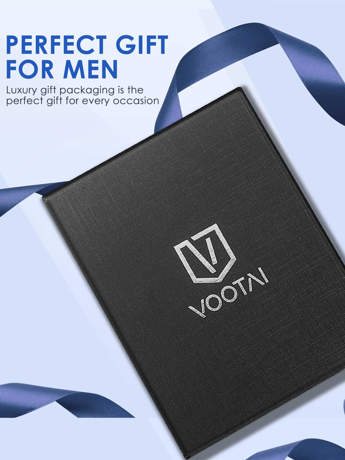 Father's Day Gifts from Daughter Son Wife, Slim Wallet for Men Minimalist, Gifts for Dad Men Him Boyfriend Birthday, Mens Wallets Rfid Blocking, Leather Money Clip Wallet with Credit Card Holder