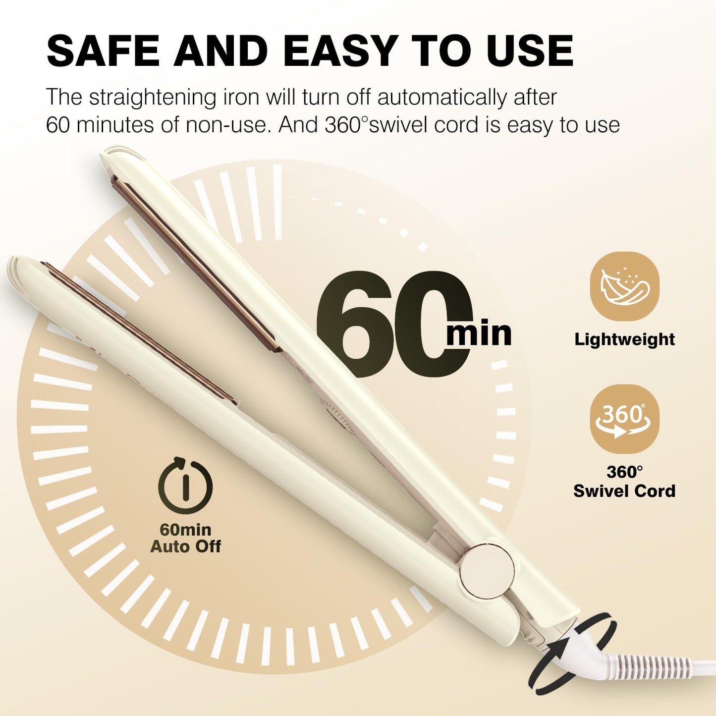 1 Inch MiroPure Hair Straightener & Curler 2 in 1
