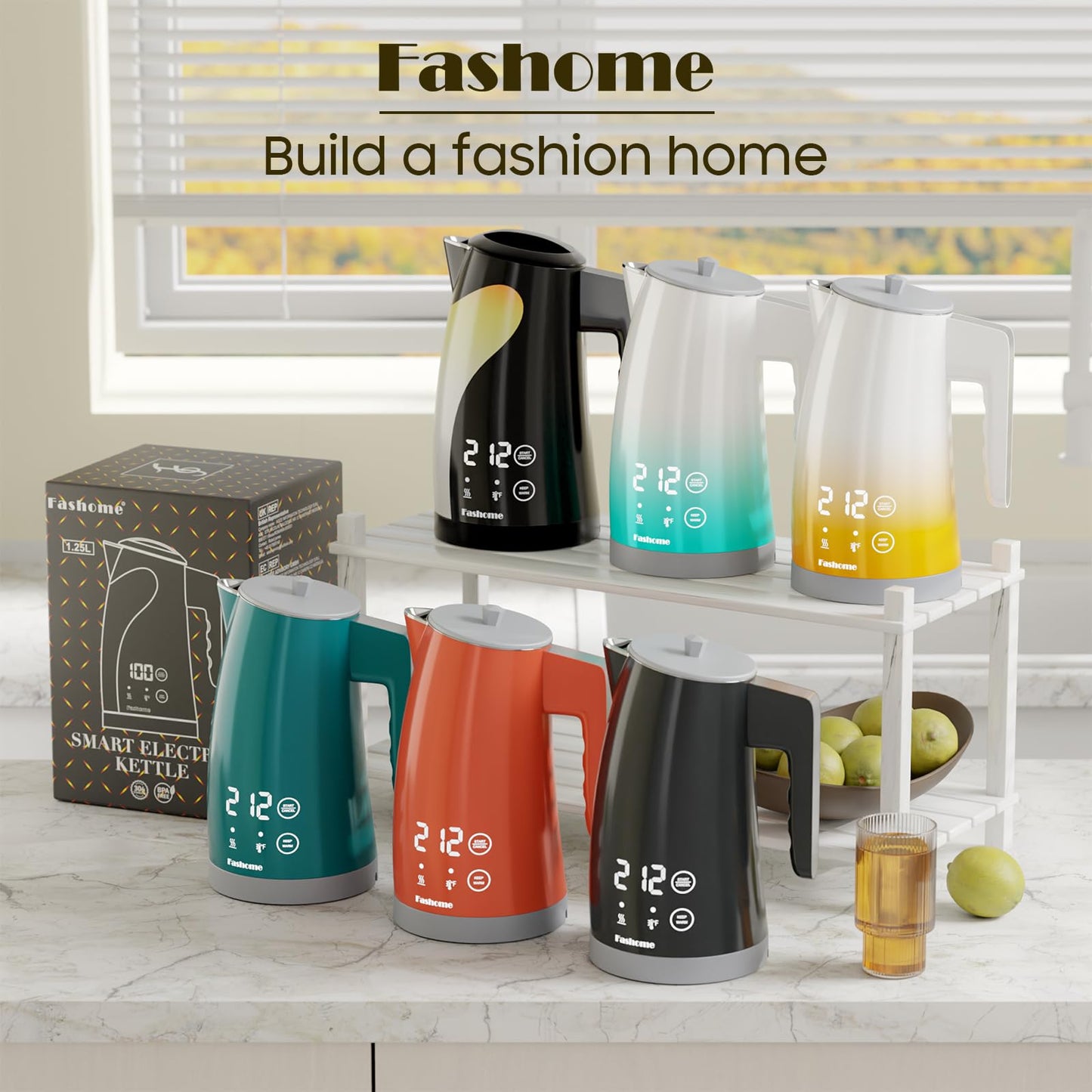 Electric Kettle with 5 Temp Presets and Keep Warm