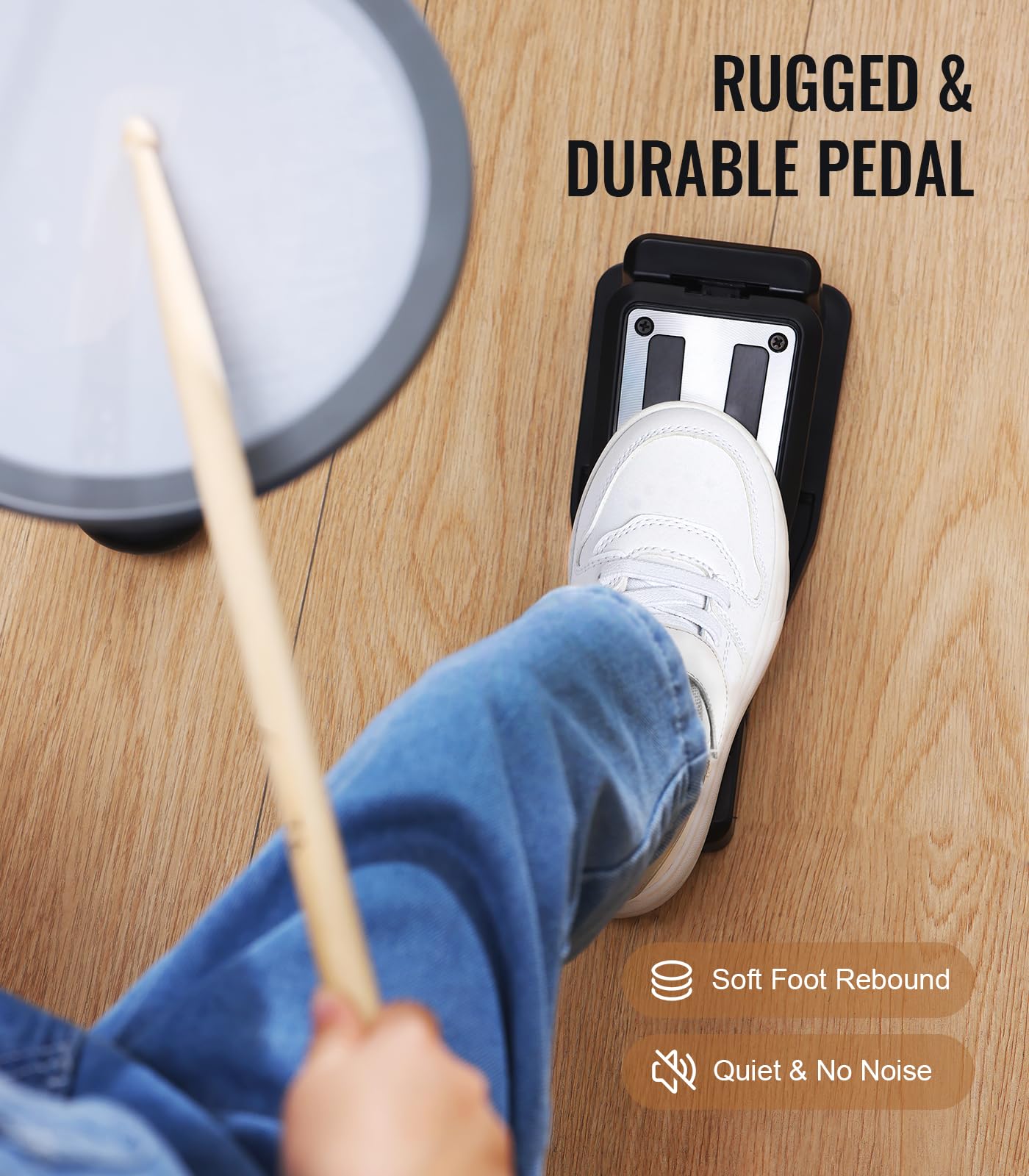 Electric Drum Set with Mesh Pads and Cymbals