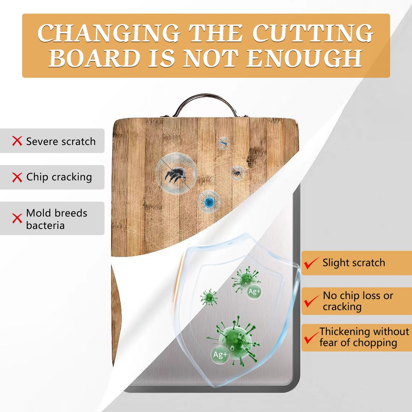 Double-Sided Stainless Steel Cutting Board