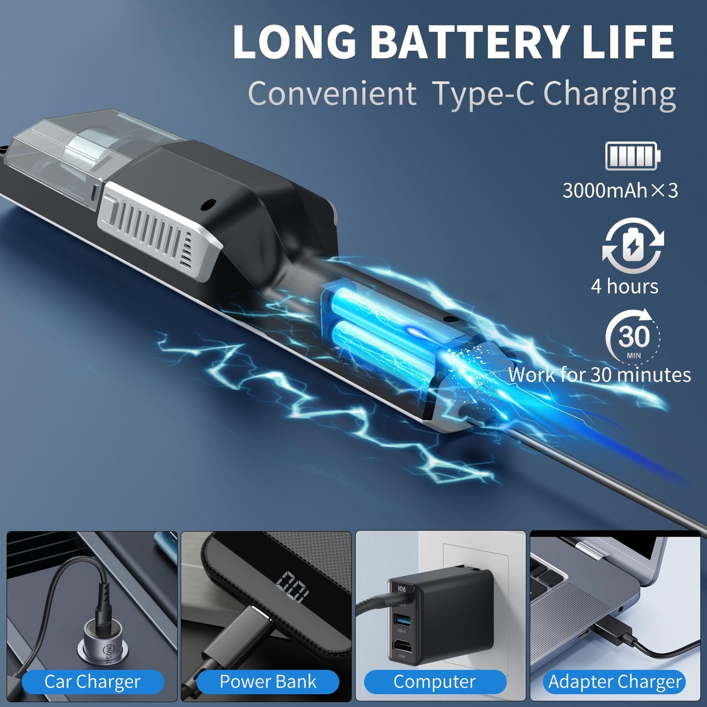 Cordless Handheld Vacuum Cleaner 22000Pa