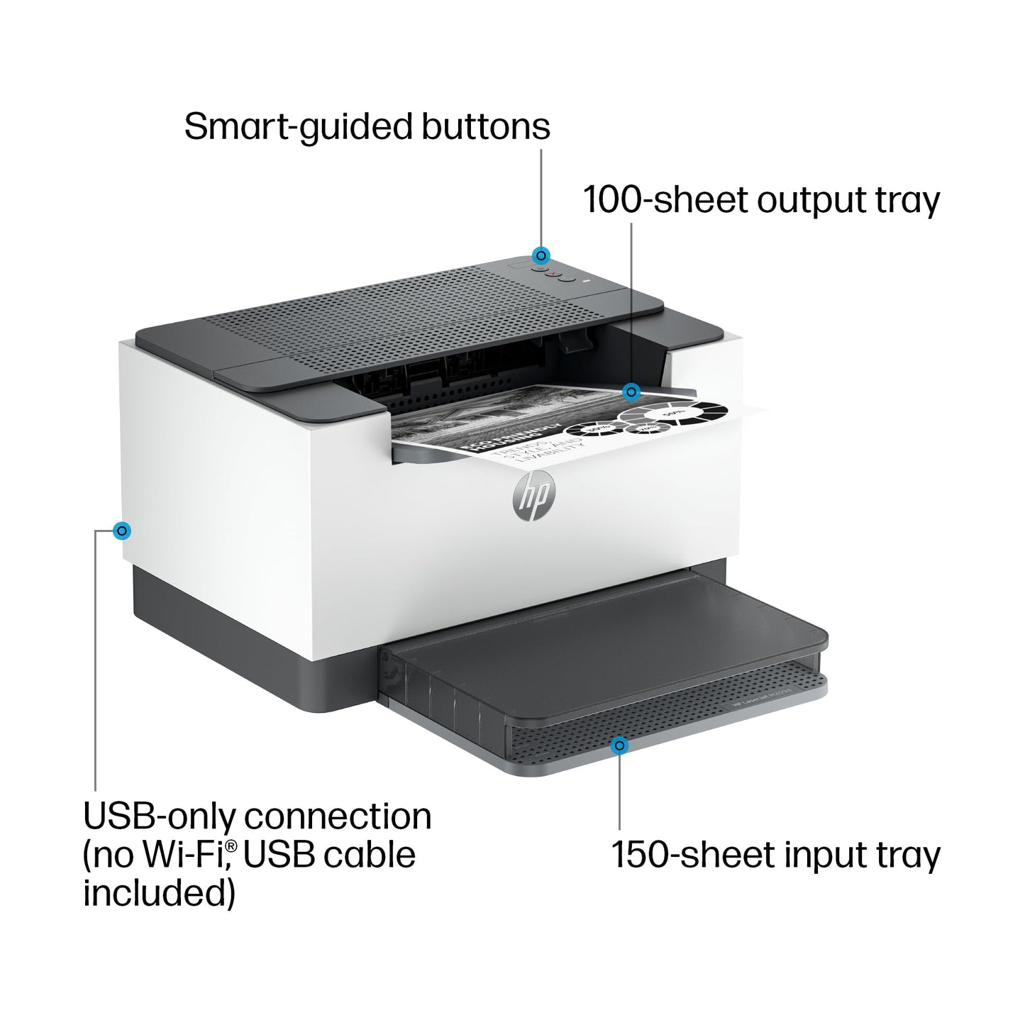 HP LaserJet M209d Black & White Printer