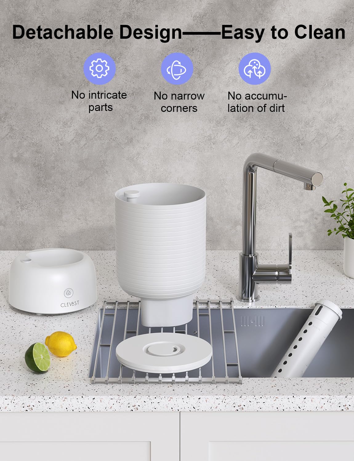 CLEVAST Ultrasonic Cool Mist Humidifier with Diffuser