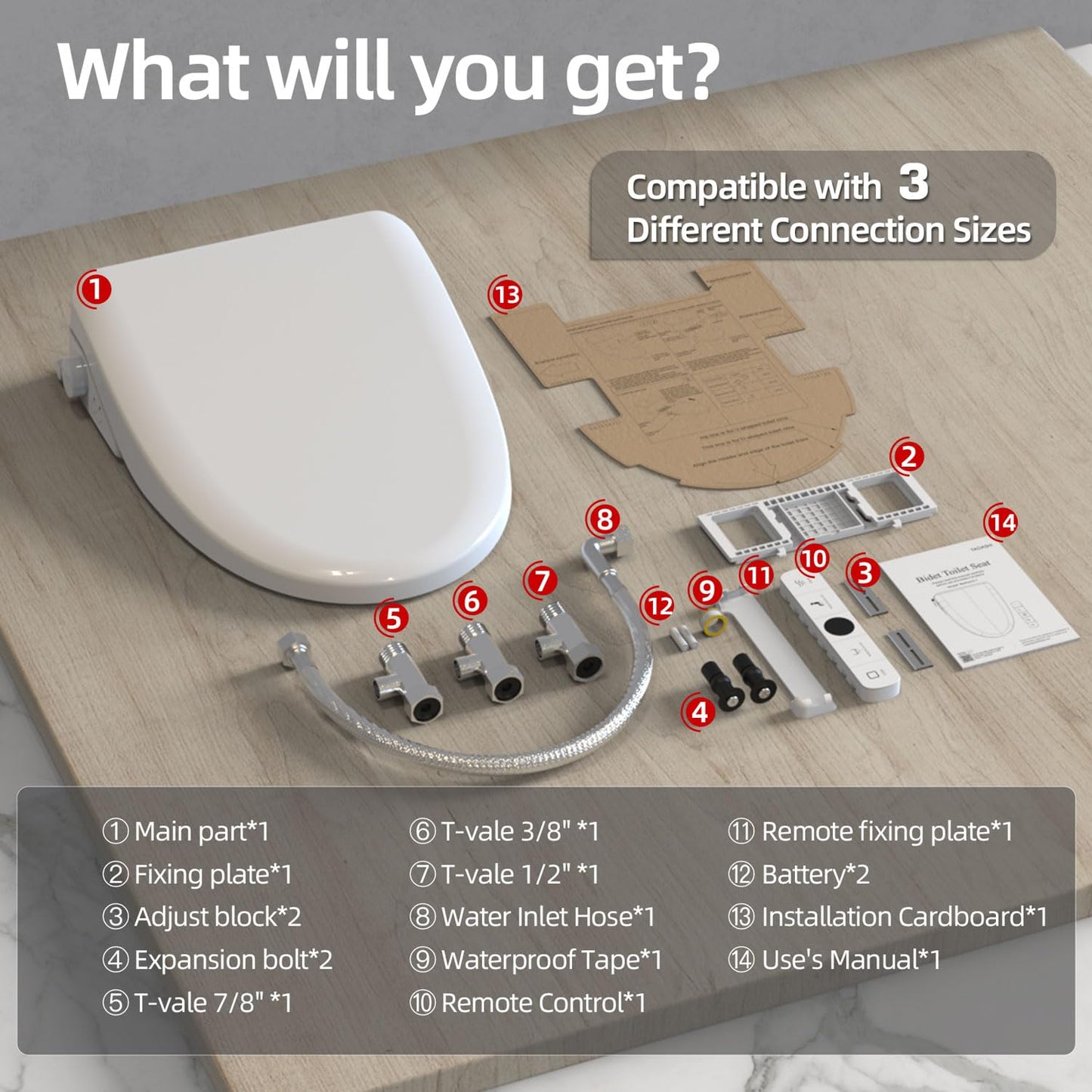 Smart Heated Bidet Toilet Seat with Dryer