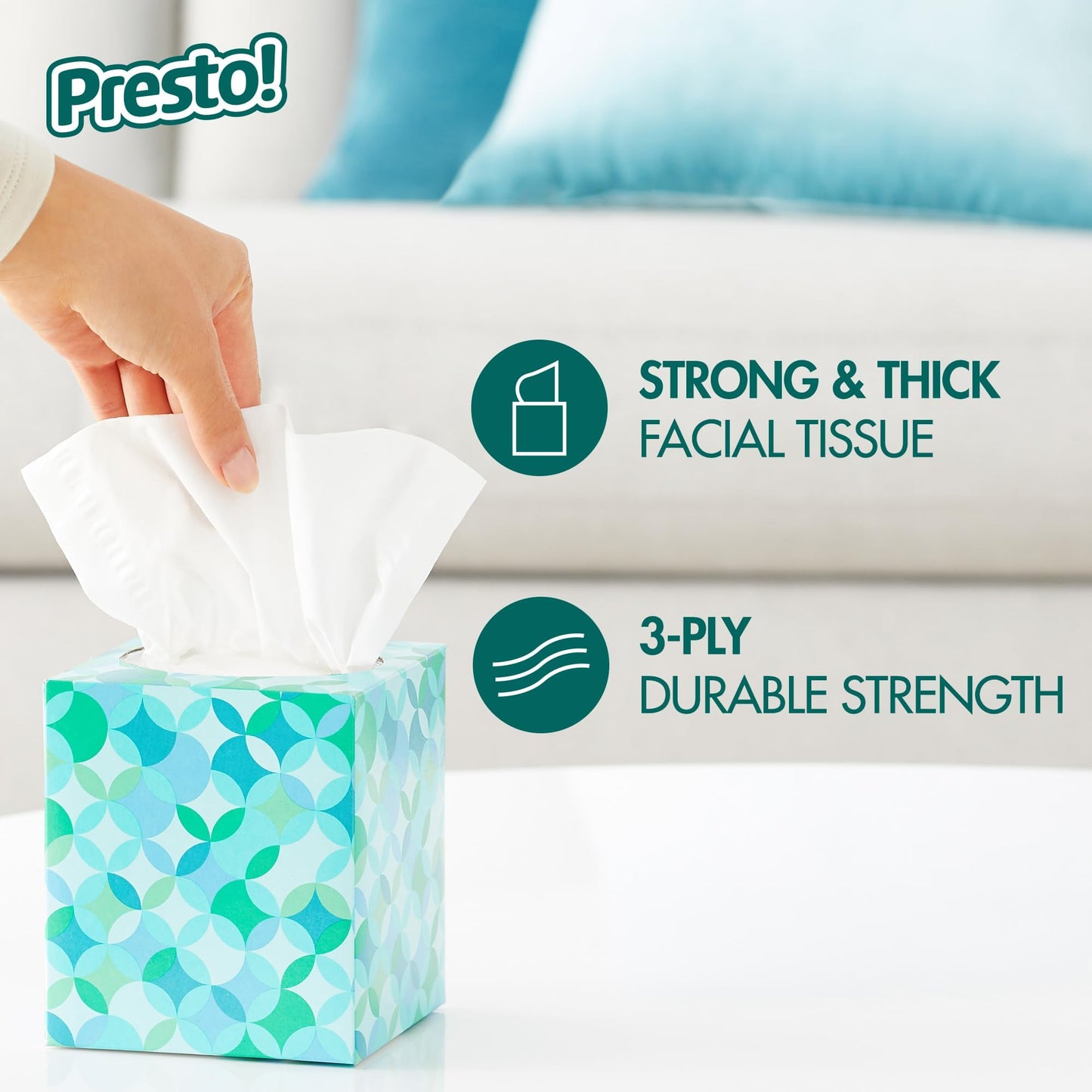 1188 Count Presto! Ultra-Soft Facial Tissues