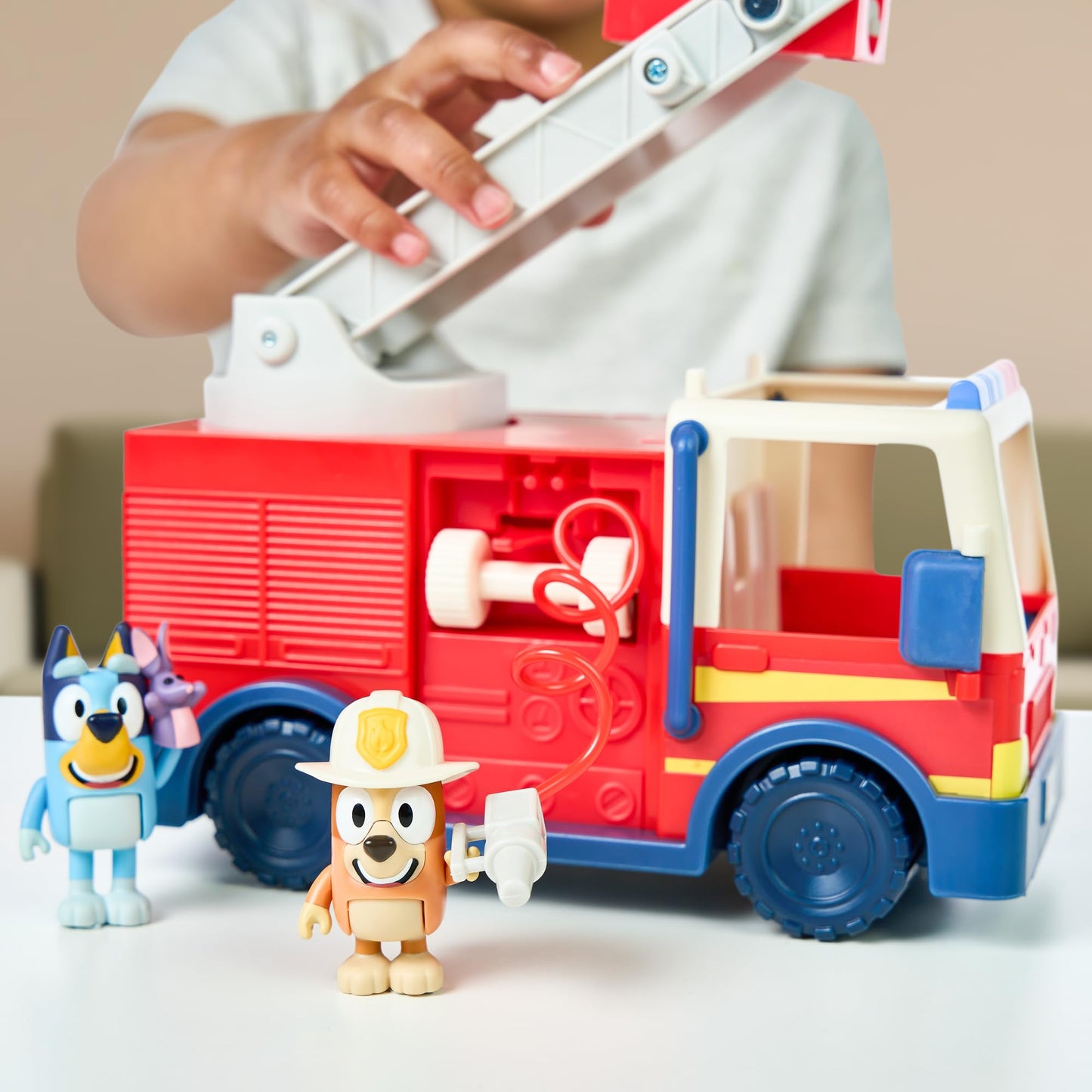 Bluey Firetruck Toy with Firefighter Figures