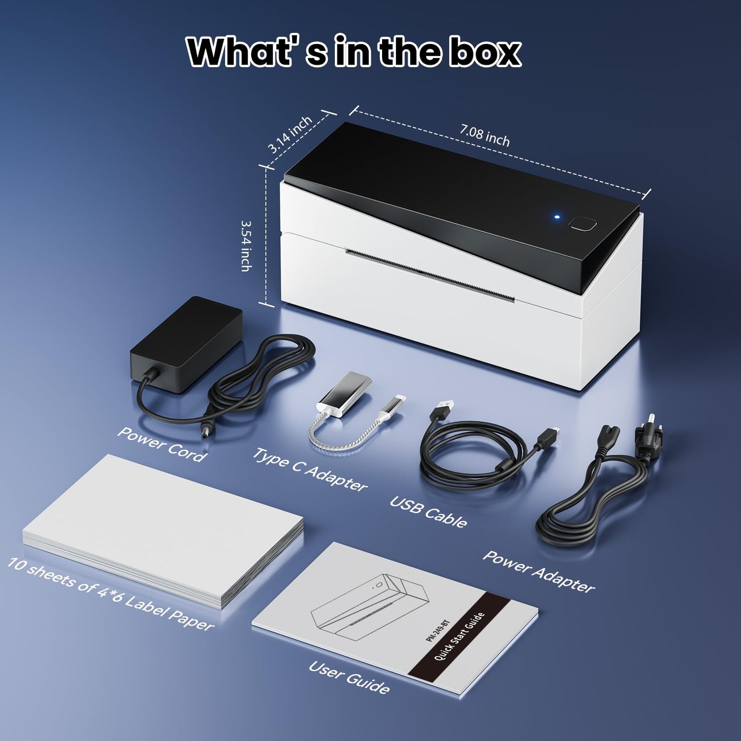 Bluetooth Thermal Label Printer for Shipping Packages