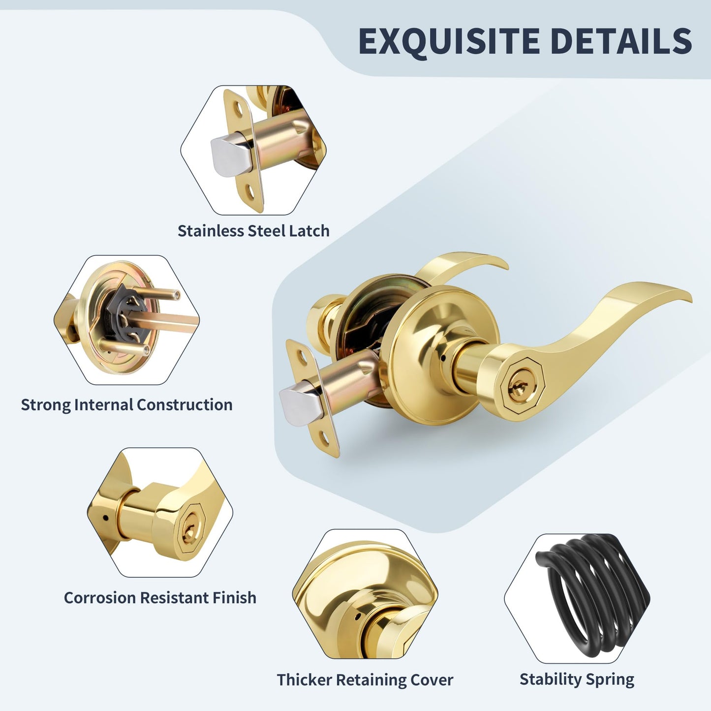 Keyed-Alike Wave Style Door Lever Set