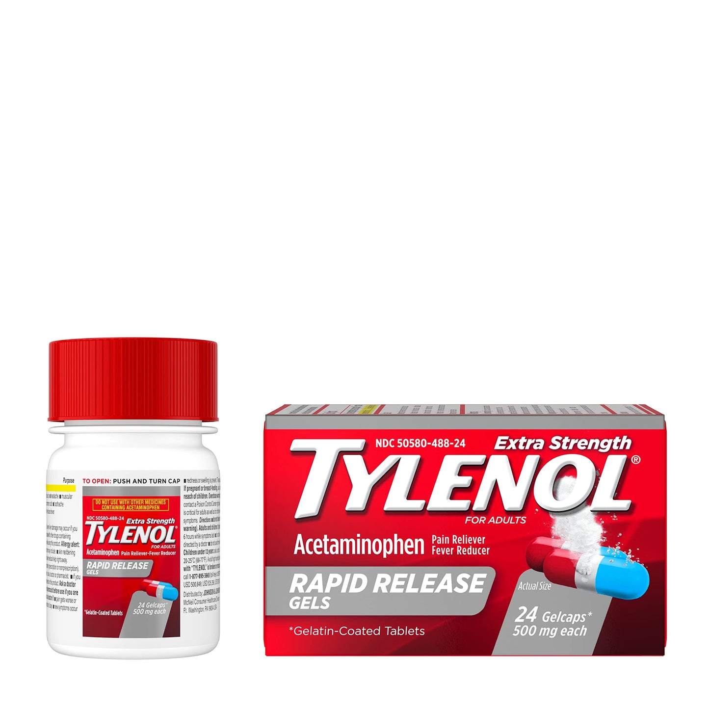 Tylenol Extra Strength Pain Reliever Gelcaps 24 ct