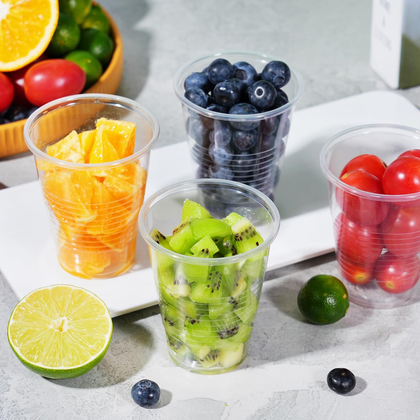 Clear Plastic Disposable Cups for Parties, 500 Pack