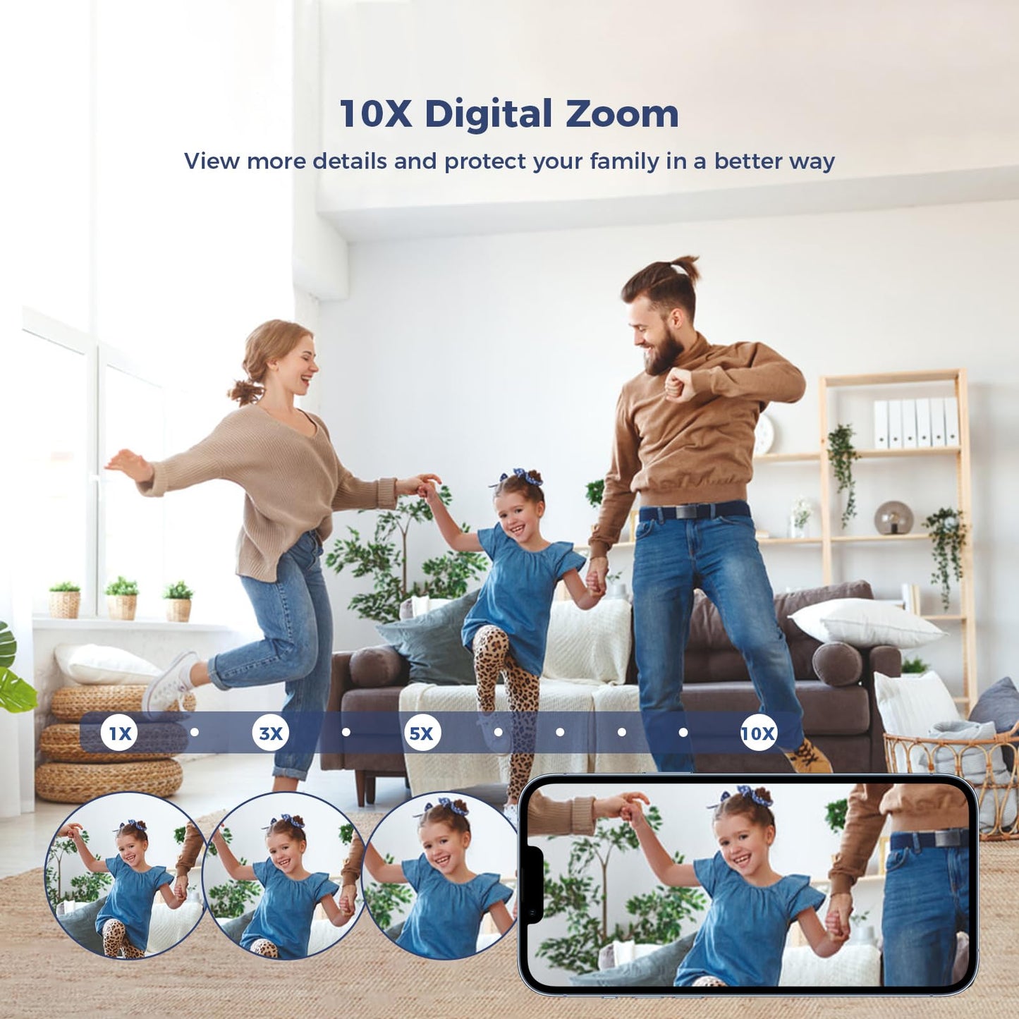 Hiseeu Wireless Light Bulb Security Camera 3MP