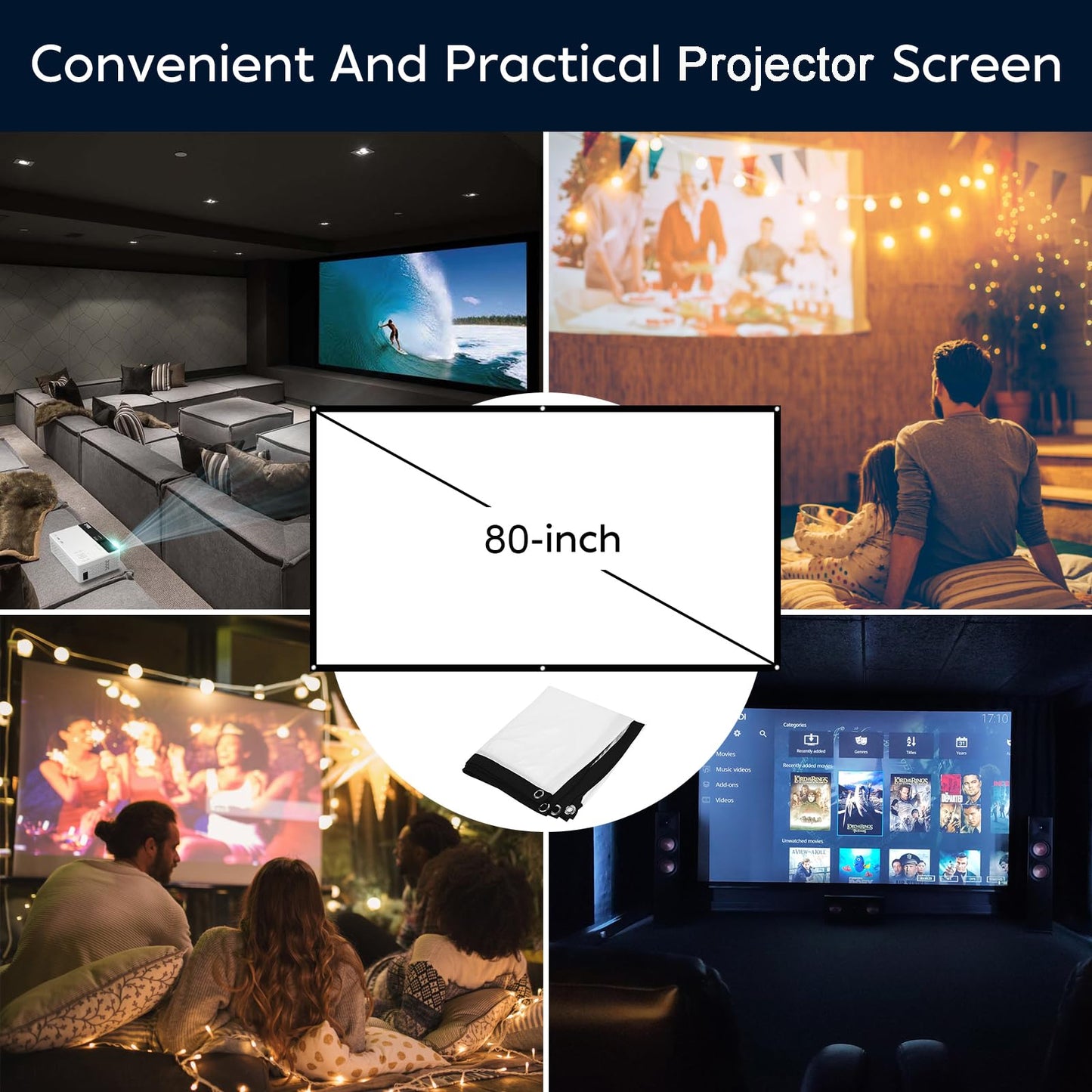 1080P Bluetooth Mini Projector for Indoor/Outdoor Use