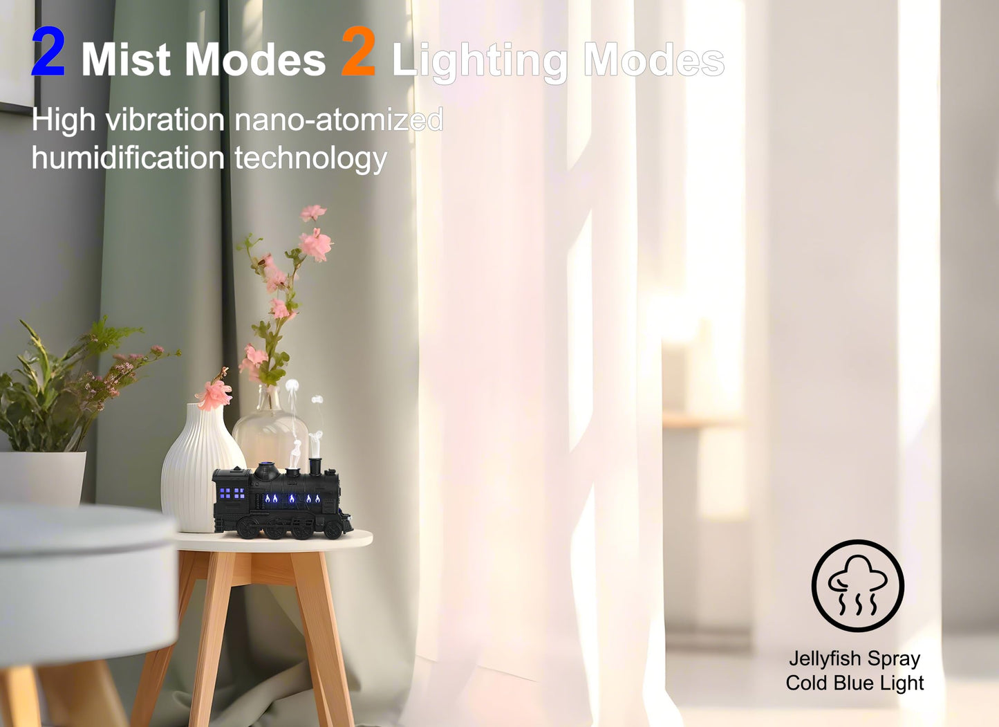 Train Shape Essential Oil Diffuser with Remote