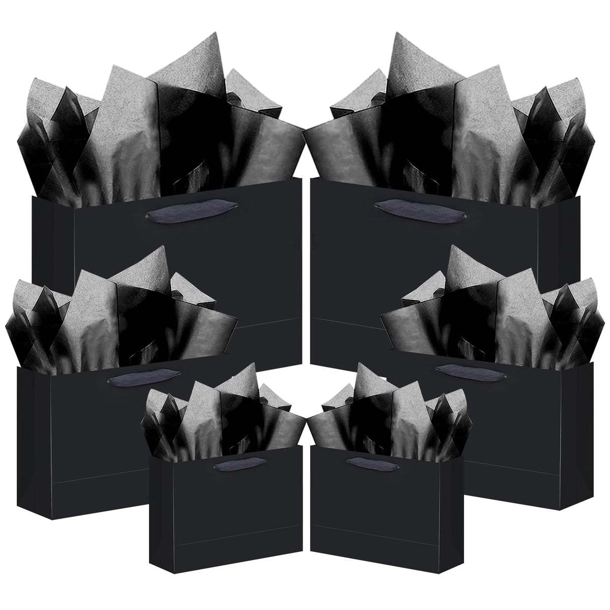 24 Pack Gift Bags with Tissue Paper Assorted Sizes