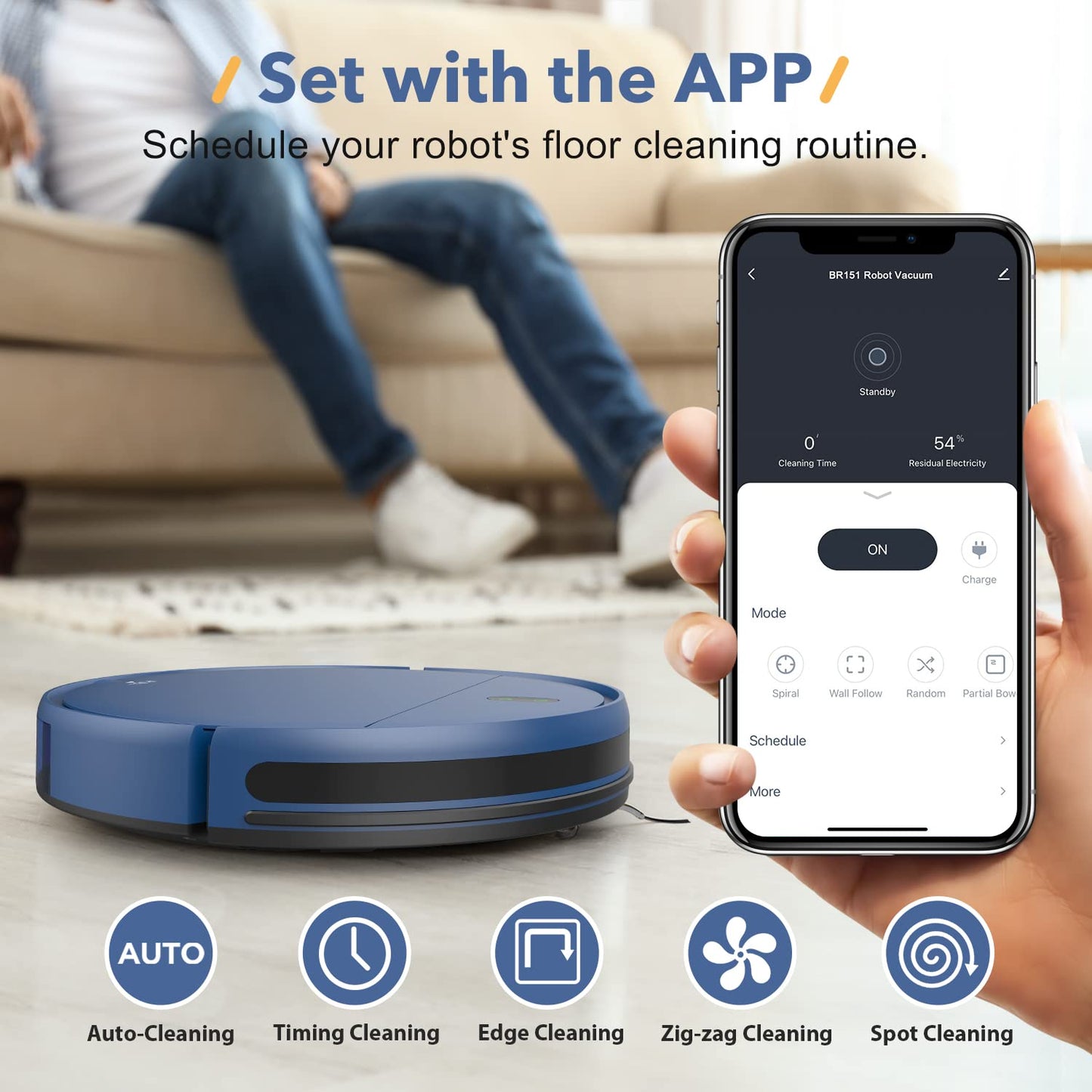 UMMUND 2-in-1 Robot Vacuum and Mop Cleaner