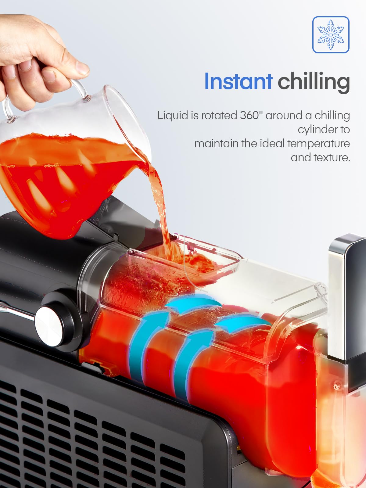 Slushie Machine with Self-Cleaning Function