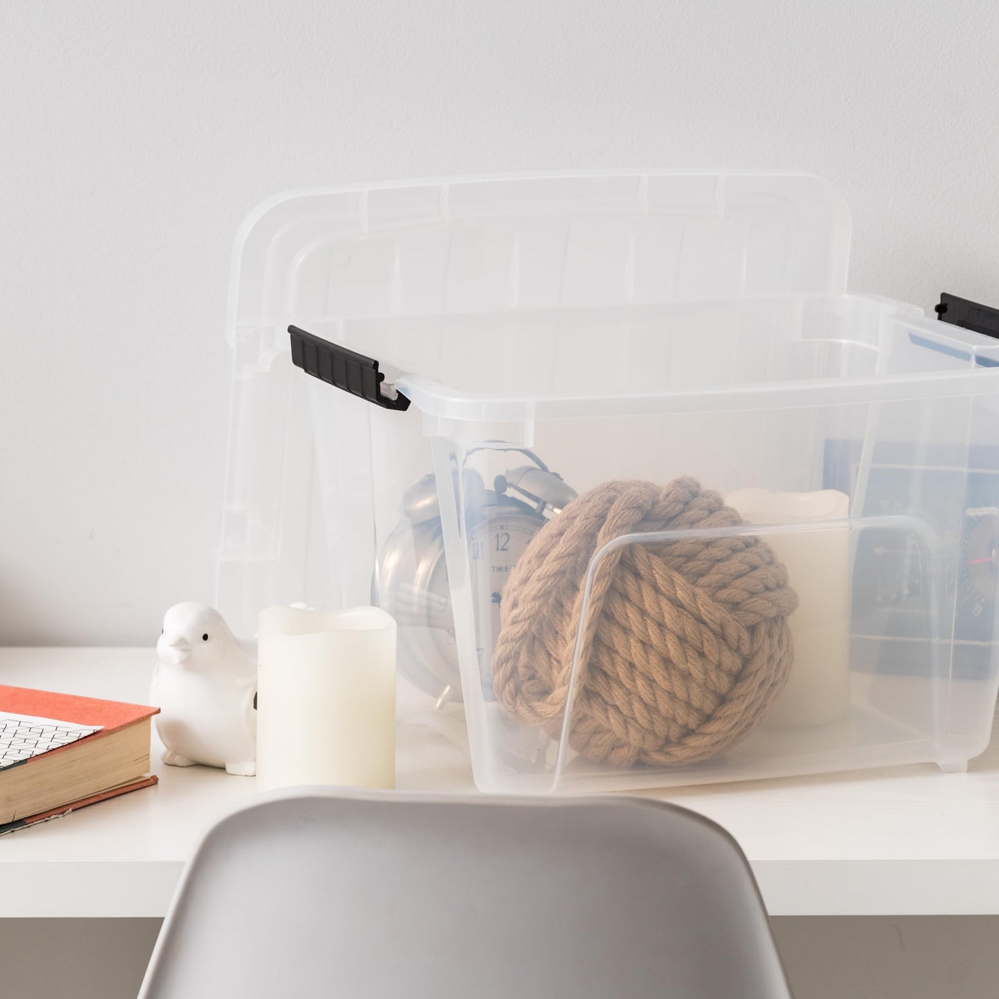 19 Qt IRIS Stackable Plastic Storage Bins, 6 Pack