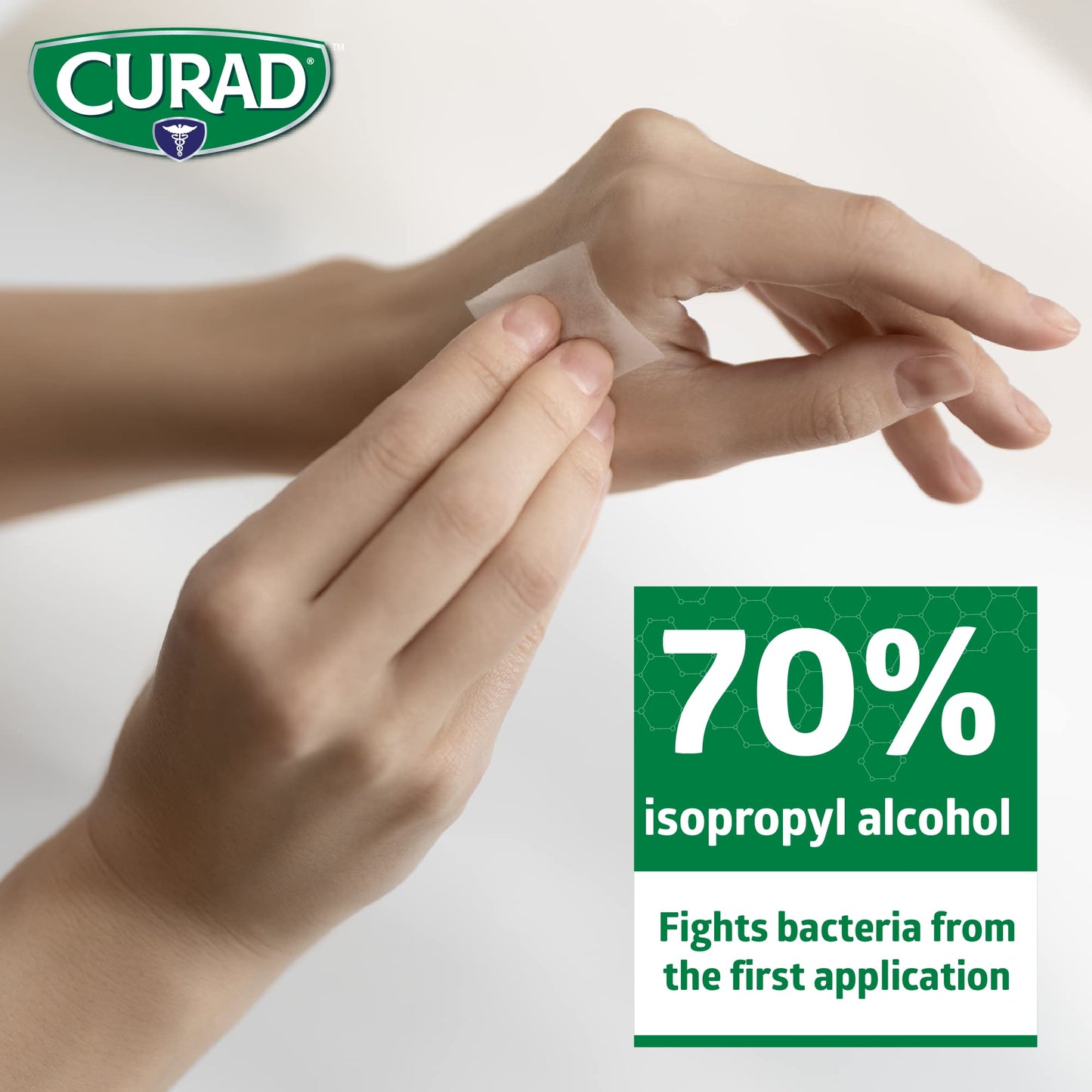 CURAD Alcohol Prep Pads (Pack of 4 Boxes), Thick Alcohol Swabs (package may vary)