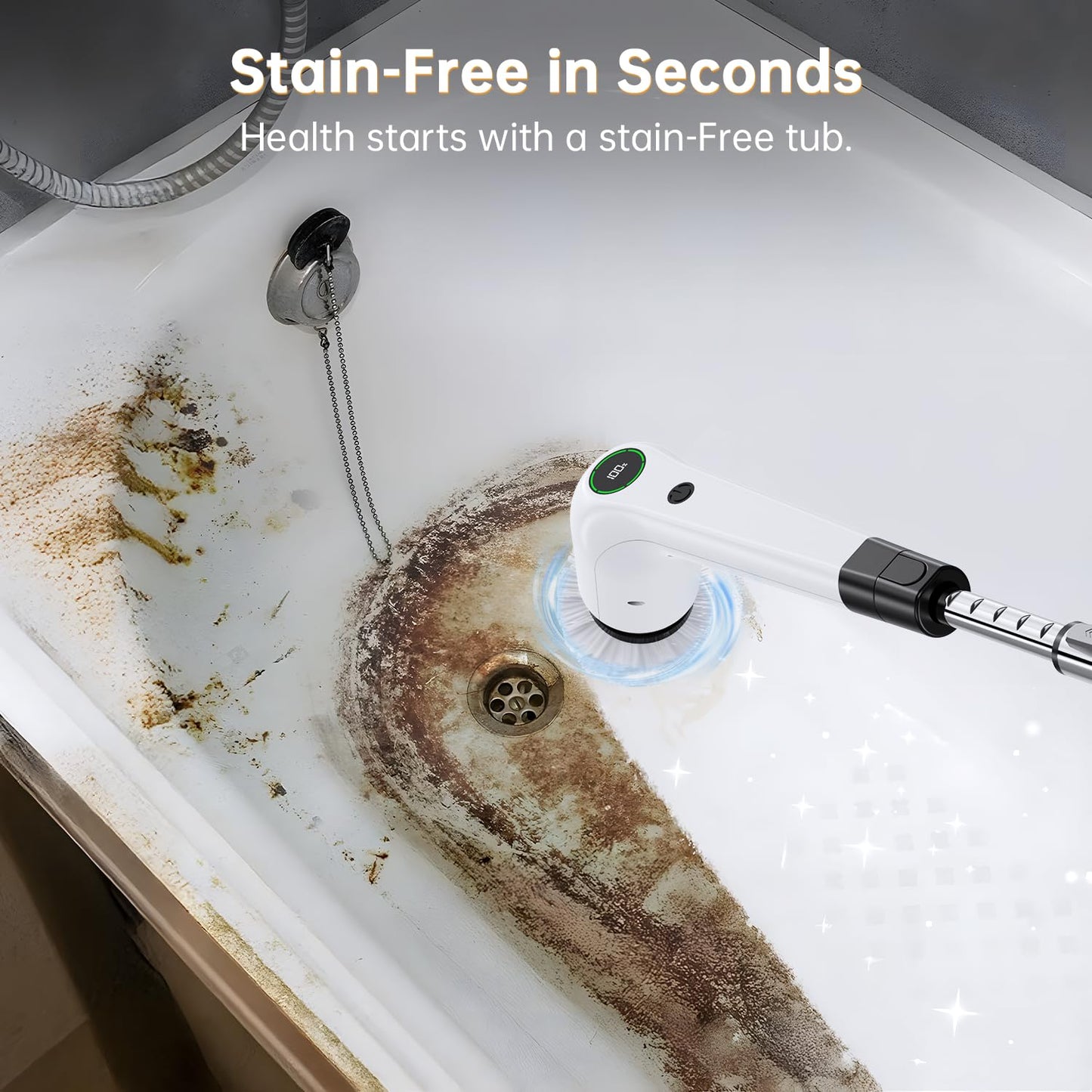 Cordless Electric Spin Scrubber for Bathroom & Kitchen