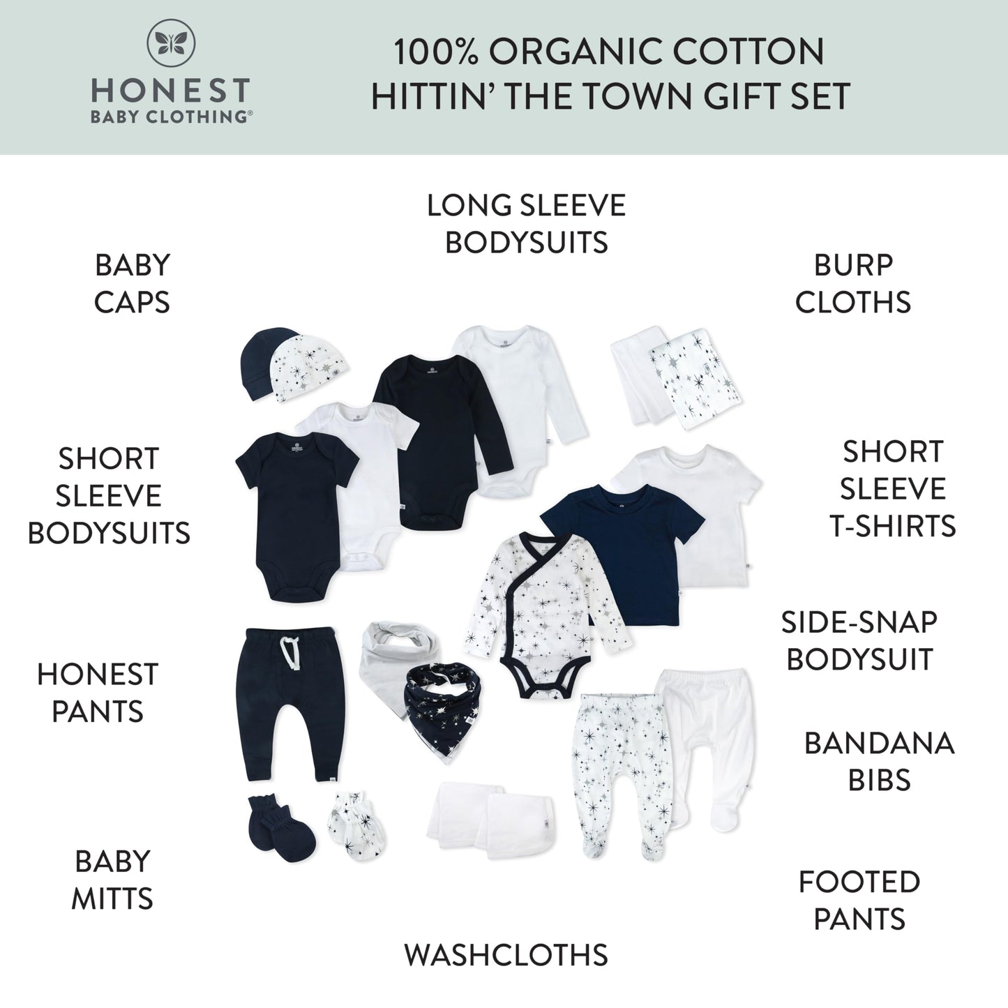 HonestBaby Organic Cotton Gift Set for Infants
